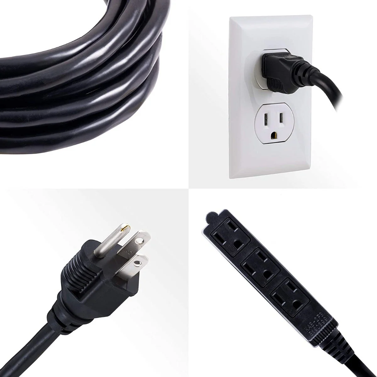 UltraPro 3-Outlet 25ft. Heavy Duty Outdoor Extension Cord, Black - Image 5