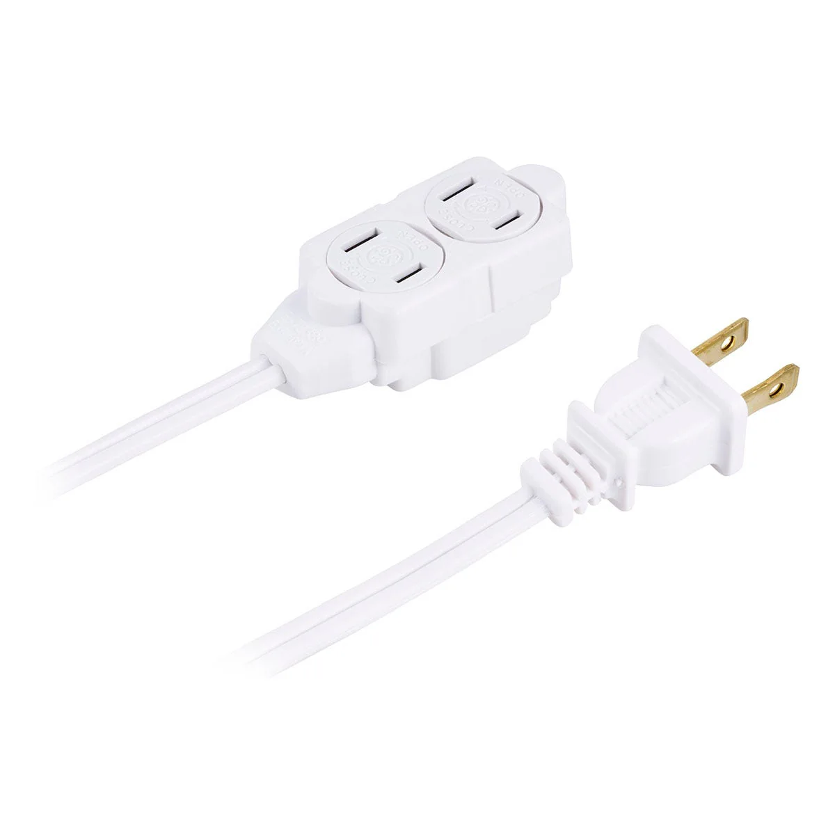 GE 3-Outlet 6ft. Extension Cord with Twist-to-Close Safety Outlets, White - Image 5