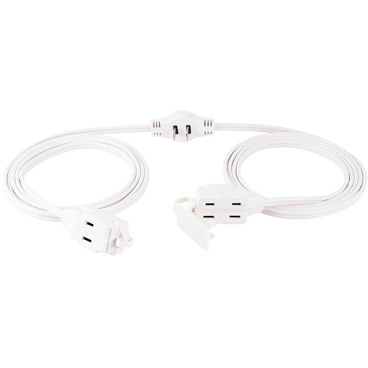 GE 3-Outlet 6ft. Polarized Dual Split Extension Cord, White - Image 2