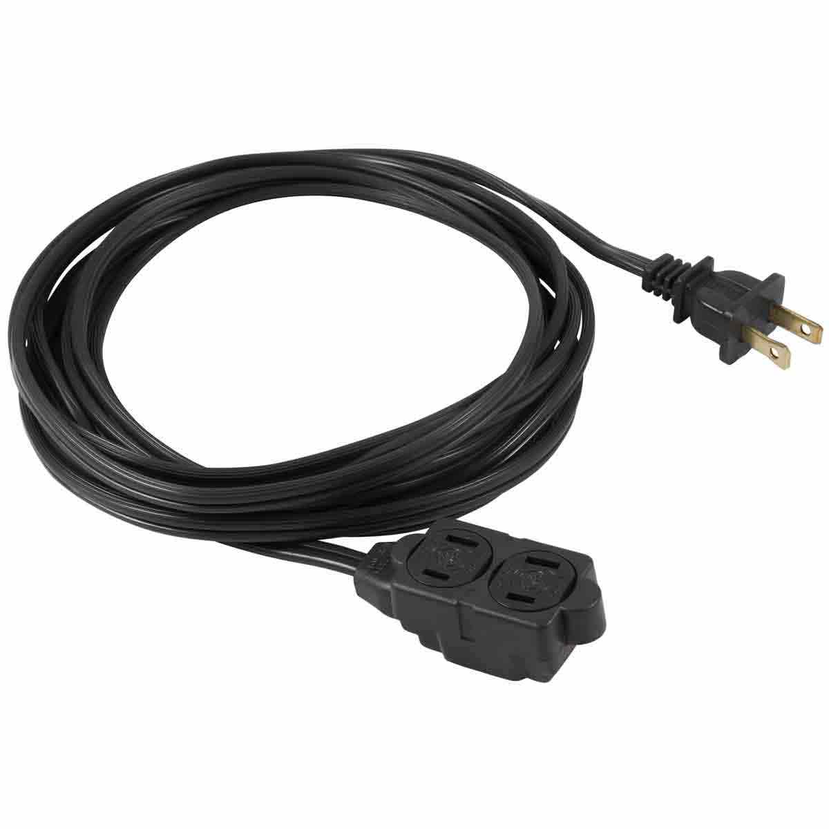 GE 3-Outlet 9ft. Indoor Extension Cord with Twist-to-Close Outlets, Black - Image 2