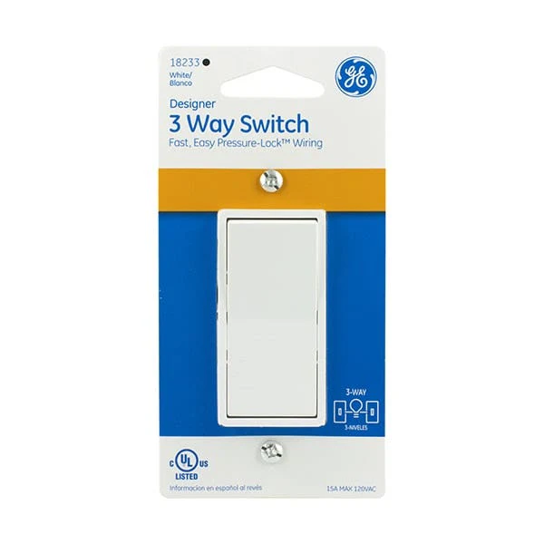 GE 3-Way Rocker Switch, White - Image 3