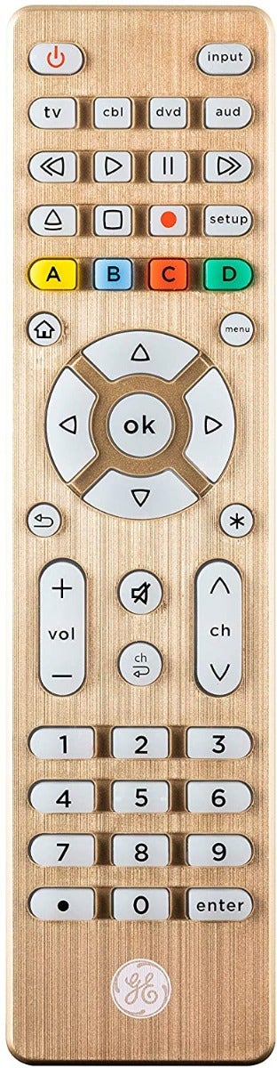 GE 4-Device Backlit Universal Remote, Brushed Gold - Image 2