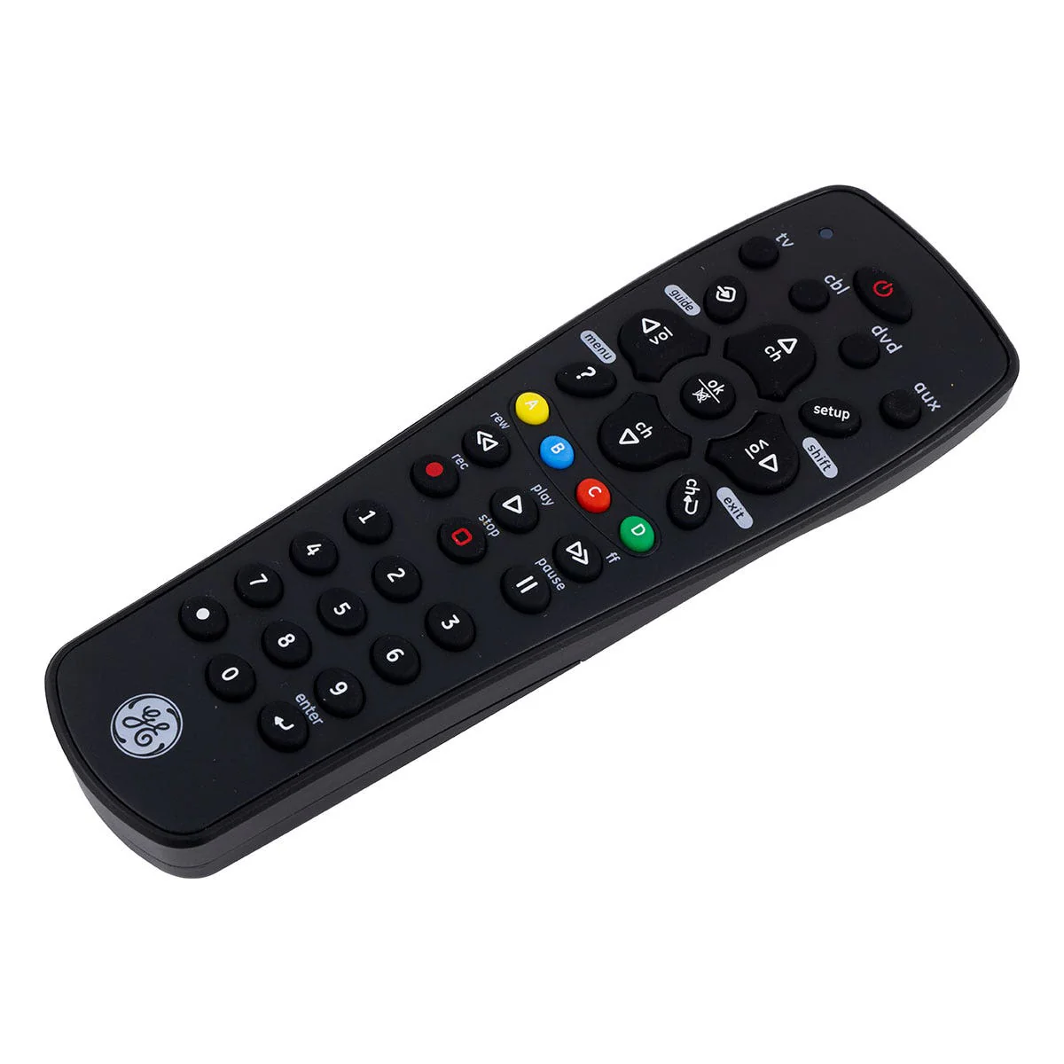 GE 4-Device Universal Remote, Black - Image 3