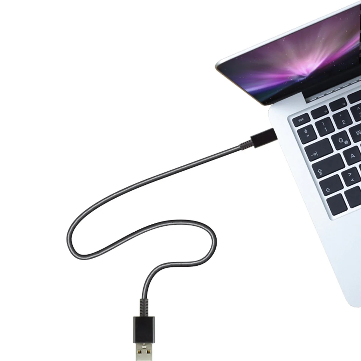 GE 6.5ft. USB-A to USB-C Charging Cable, Black - Image 3