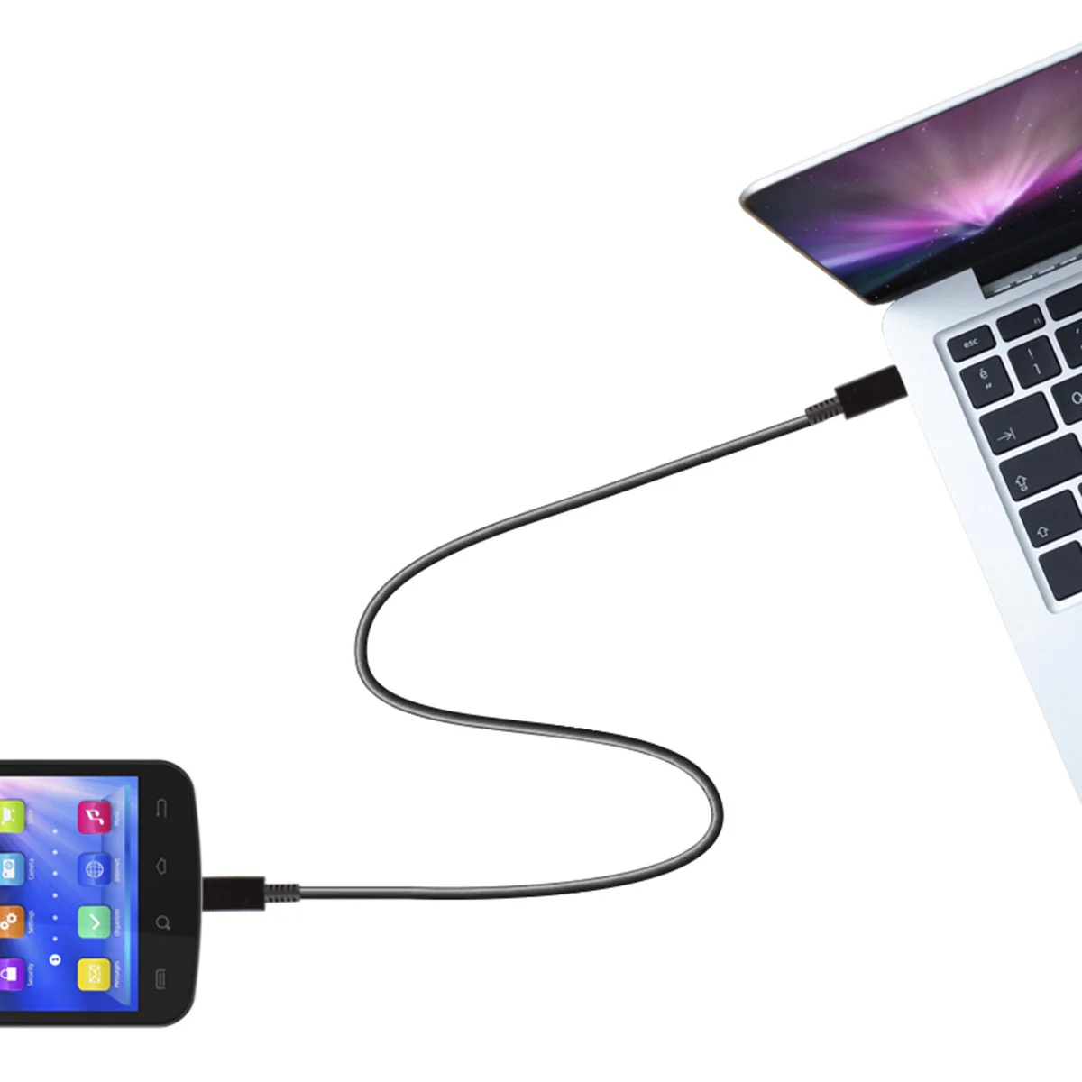 GE 6.5ft. USB-C Charging Cable, Black - Image 3