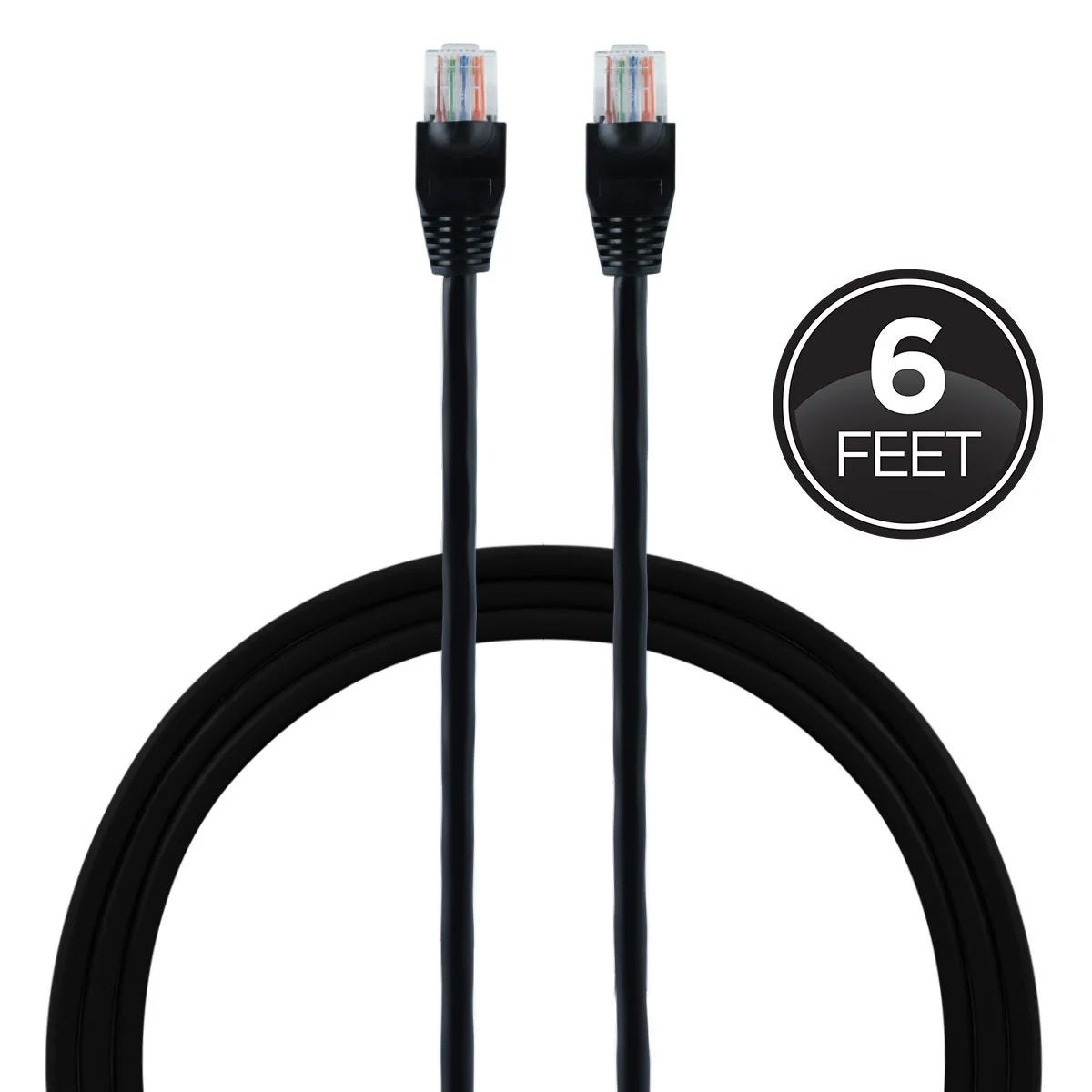 GE 6 ft. Cat 5e Ethernet Cable, Black - Image 6