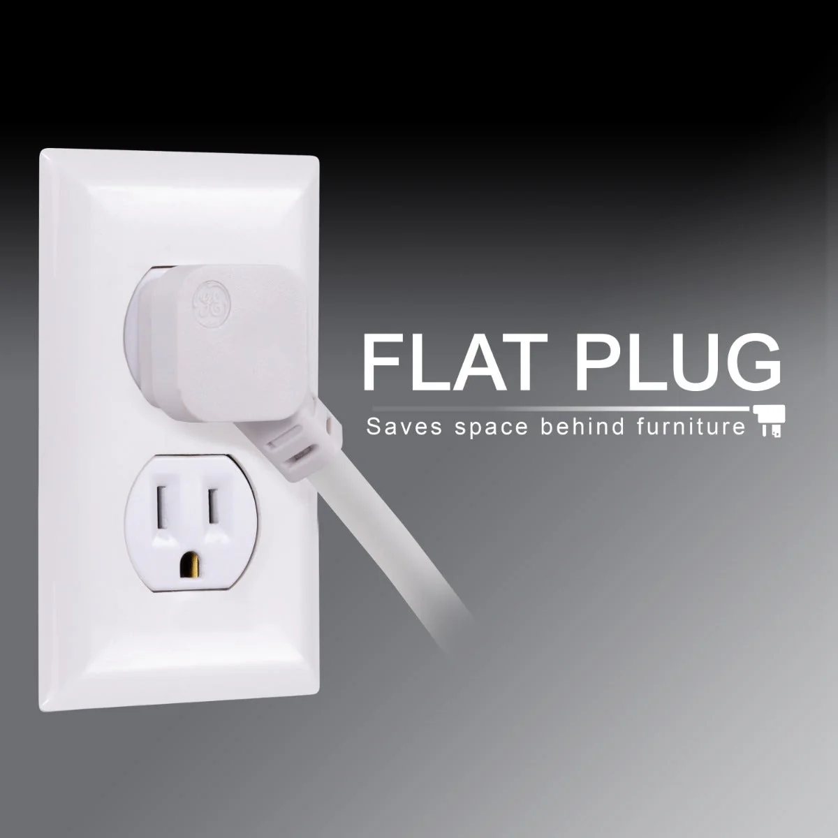 GE 6-Outlet 10ft. Surge Protector, White - Image 2