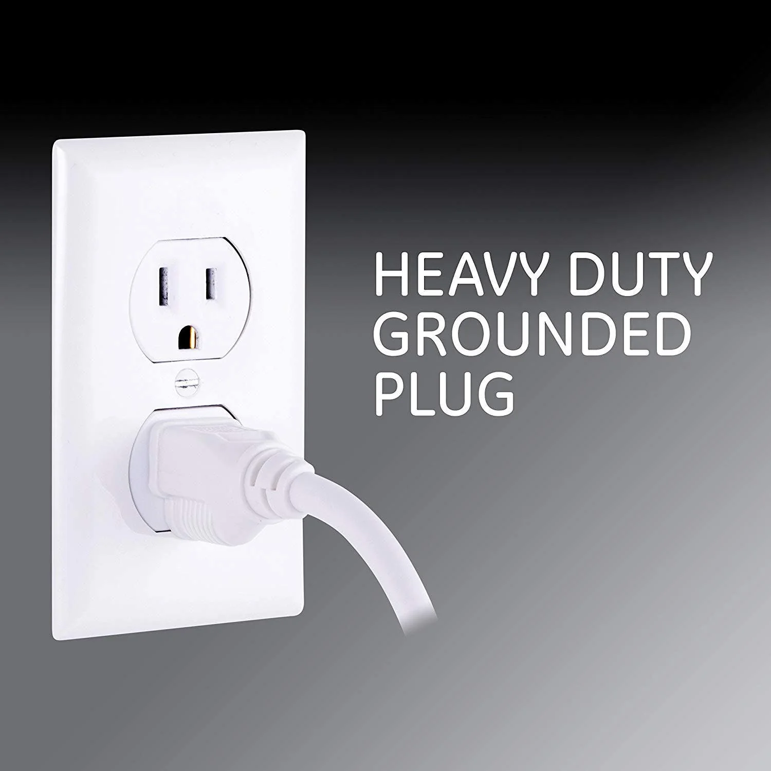GE 6-Outlet 2ft. Power Strip, White - Image 4