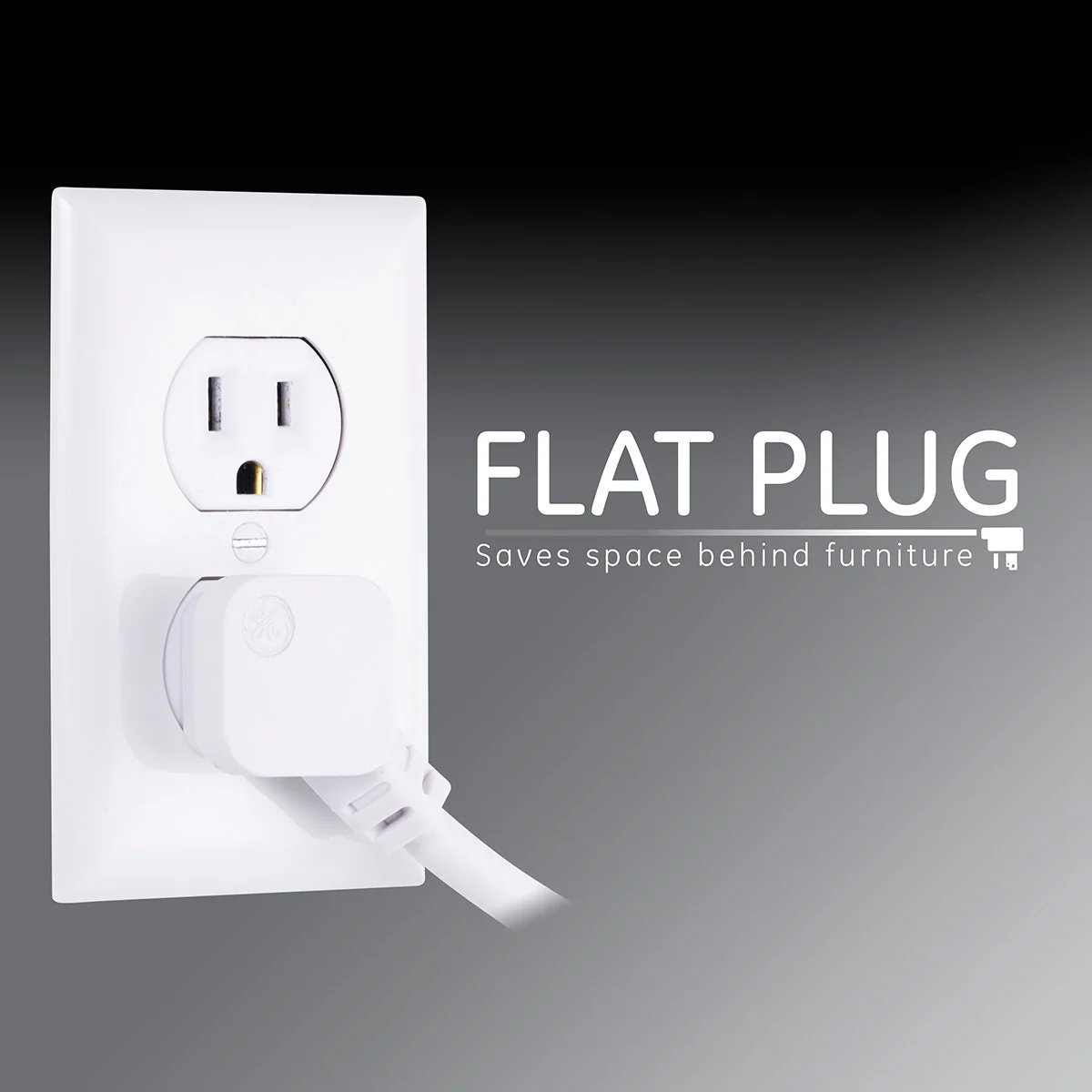 GE 6-Outlet 2ft. Surge Protector, White - Image 4