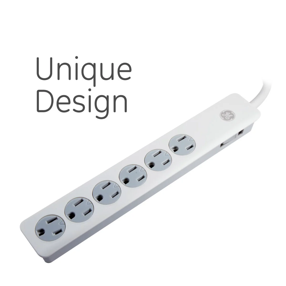 GE 6-Outlet 3ft. Surge Protector with Twist-to-Close Safety Covers, White - Image 7