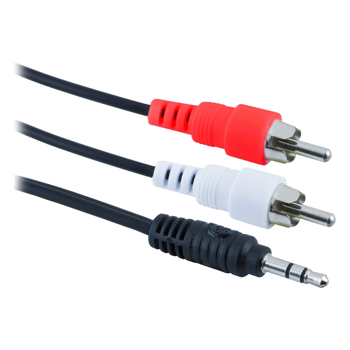 GE 6ft. Audio Y Adapter with 2 RCA Jacks to 3.5mm Jack, Black - Image 3