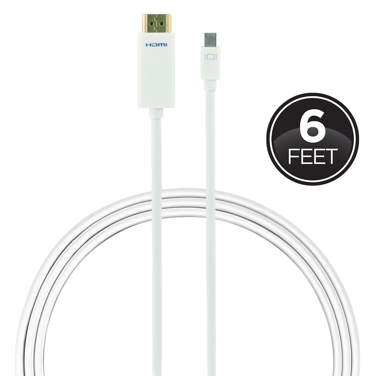 GE 6ft. Mini DisplayPort to HDMI Cable, White - Image 8