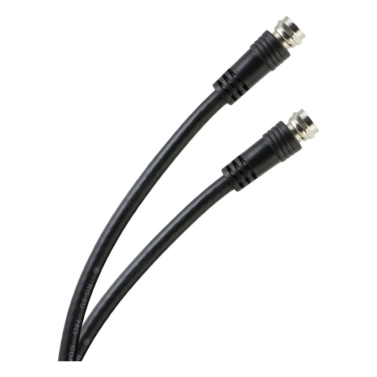 GE 6ft. RG6 Coaxial Cable with F-Type Connectors, Black - Image 5