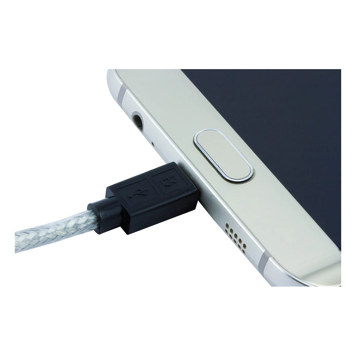 GE 6ft. USB-A to Micro USB Charging Cable, Silver - Image 5