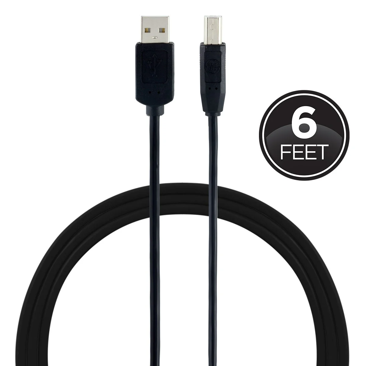 GE 6ft. USB Printer Cable, Black - Image 4