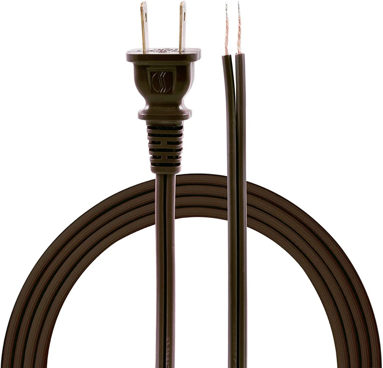 GE 8ft. Polarized Replacement Lamp Cord, Brown - Image 2