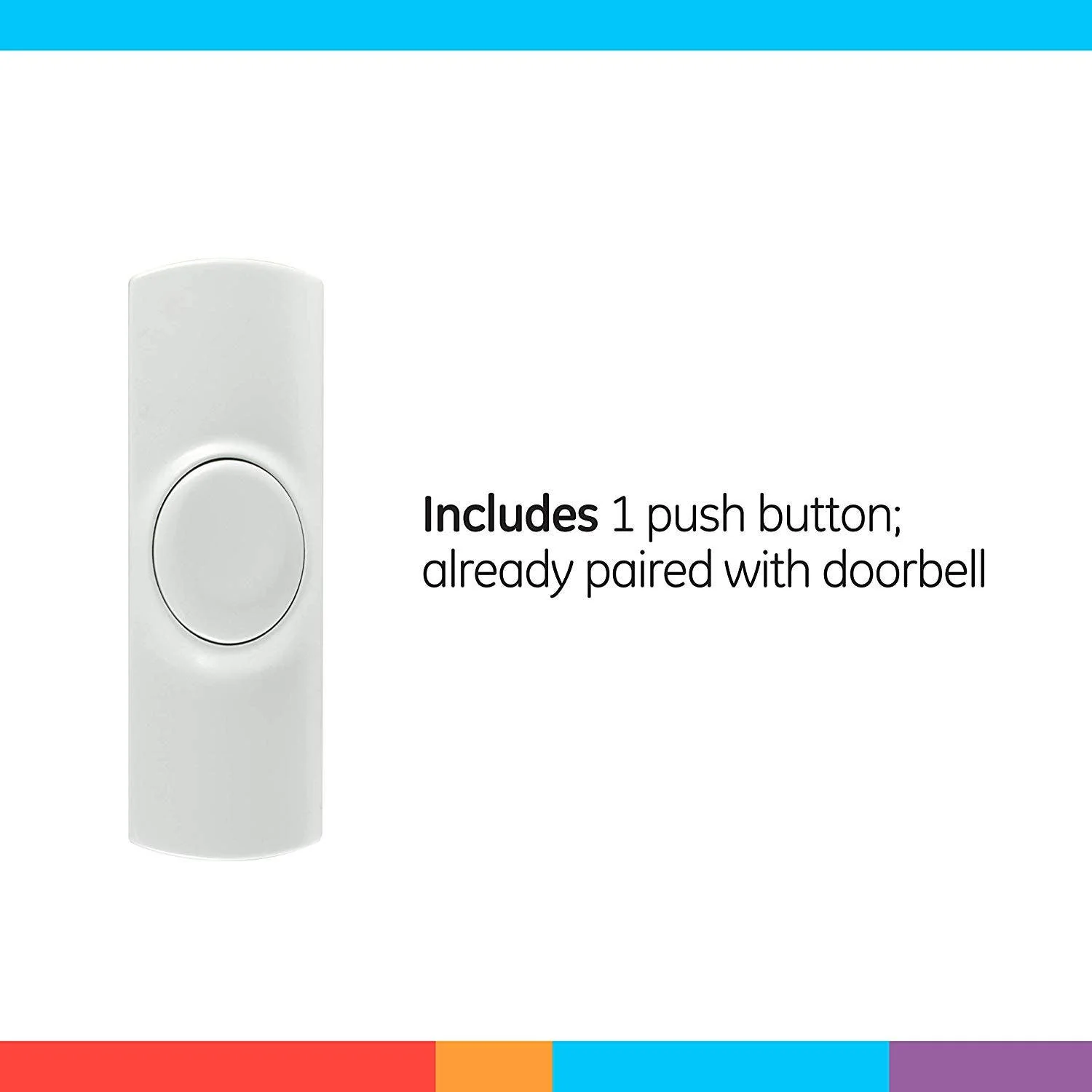 GE Battery Operated 2-Chime Wireless Door Chime Kit, White - Image 5