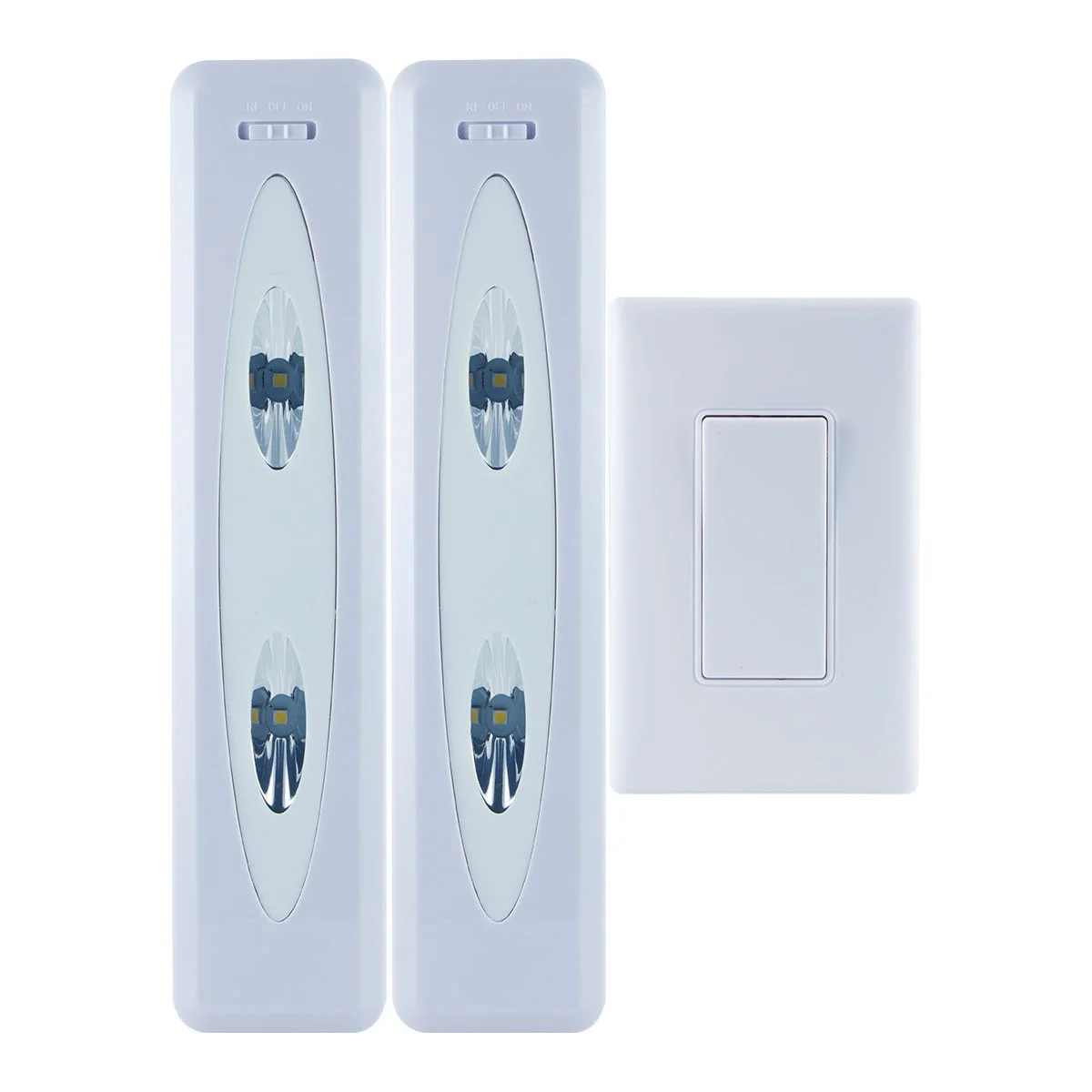 GE Battery Operated LED Light Bars with Remote, White, 2 Pack - Image 2