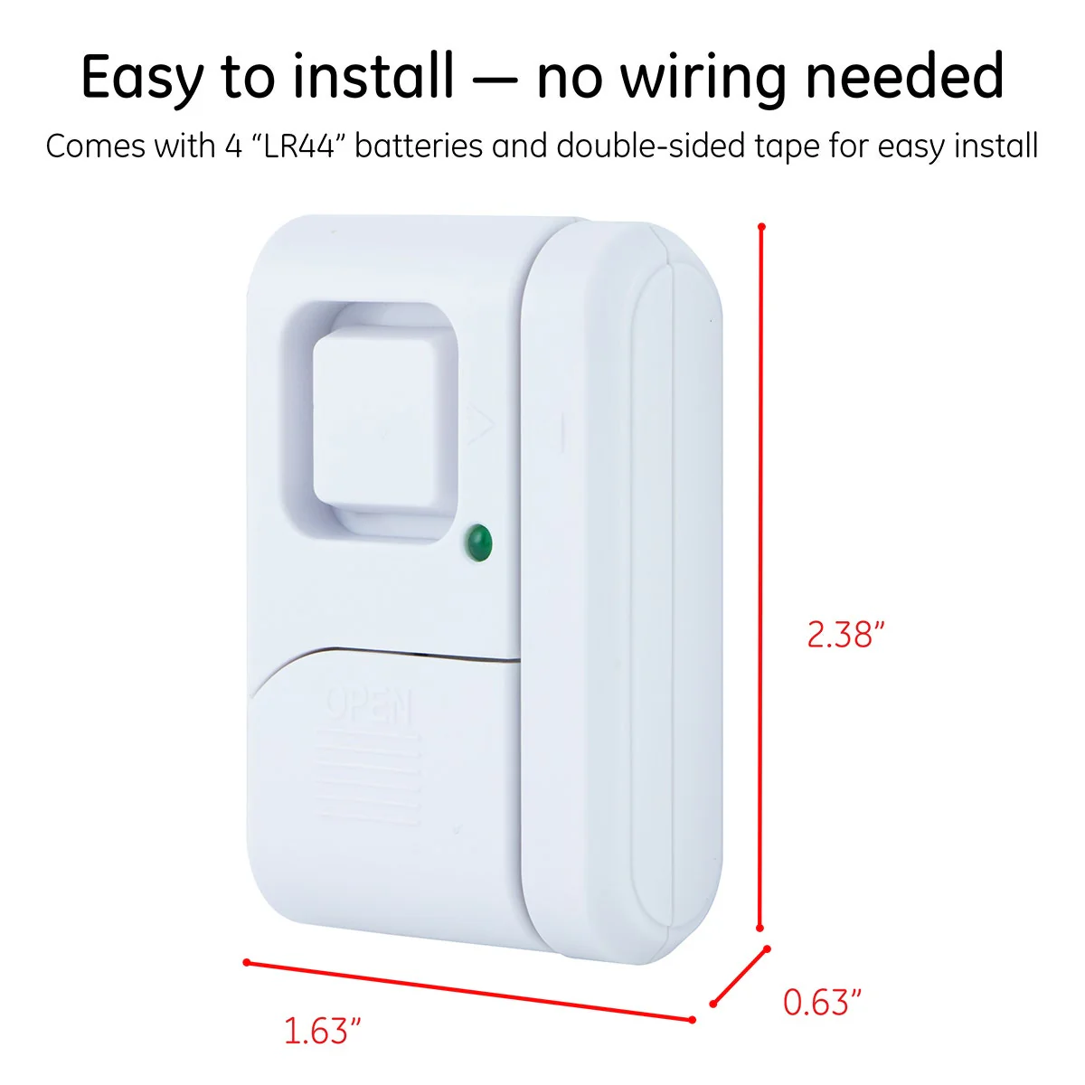 UltraPro Battery-Operated Magnetic Window or Door Alarm, 5 Pack, White - Image 4