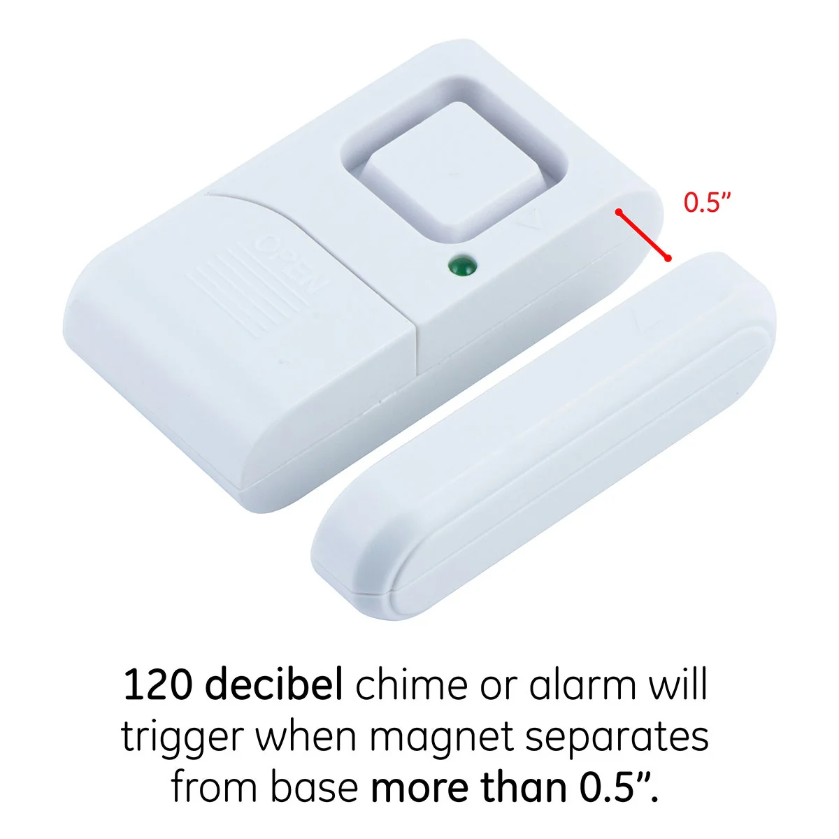 UltraPro Battery-Operated Magnetic Window or Door Alarm, 5 Pack, White - Image 6