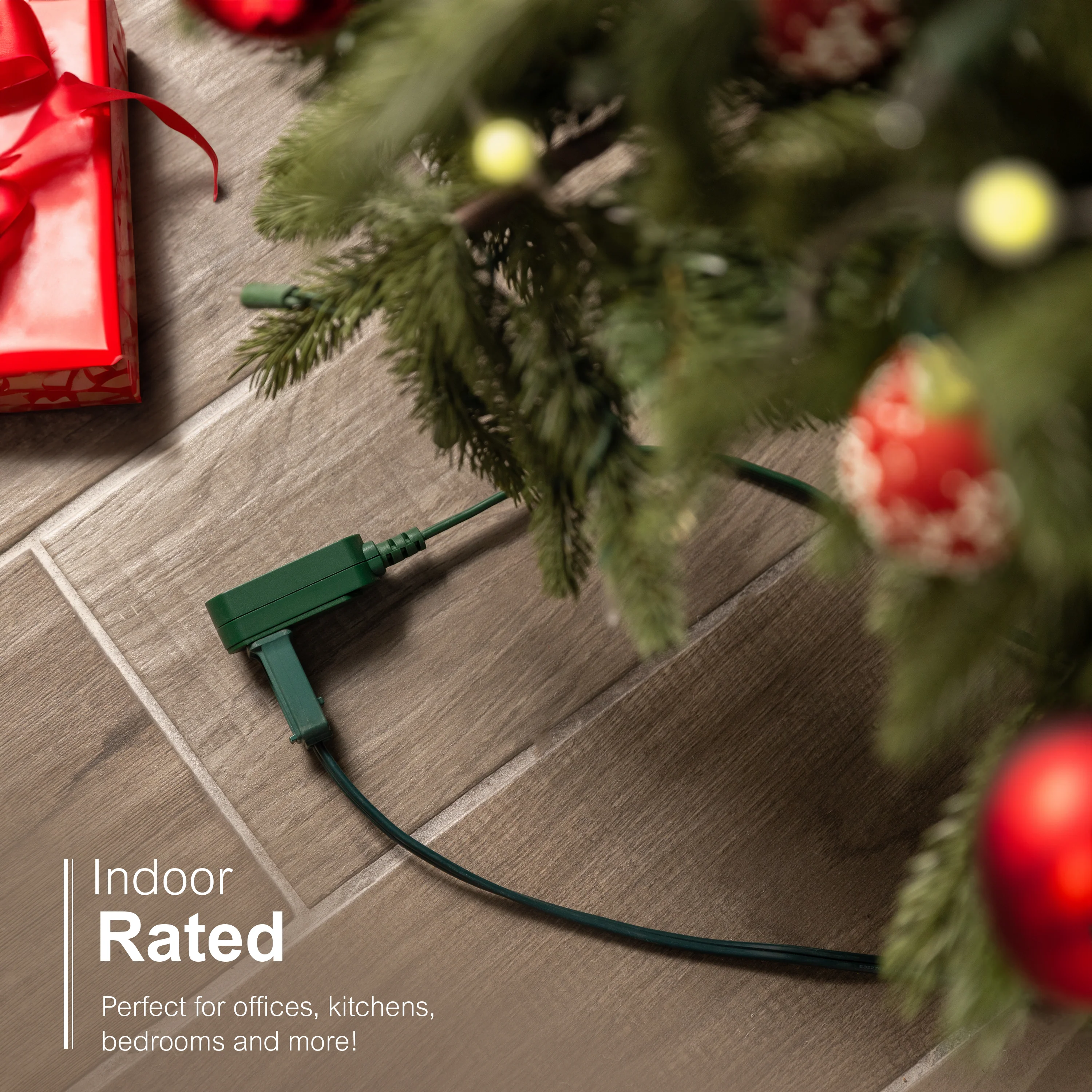 GE-branded UltraPro 3-Outlet Polarized Extension Cord, 15ft., Indoor, Green - Image 2