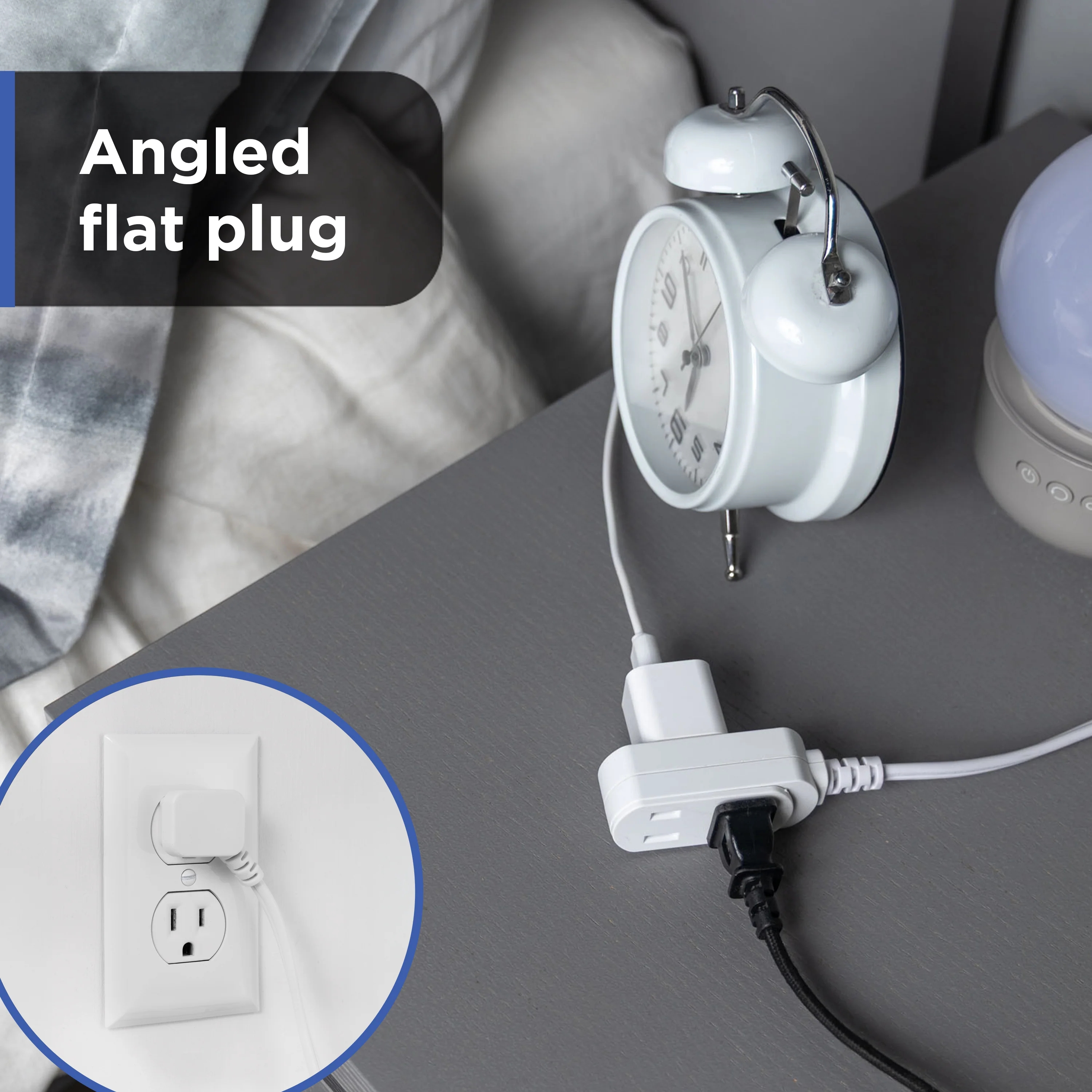 GE-branded UltraPro 3-Outlet Polarized Extension Cord, 15ft., Indoor, White - Image 5