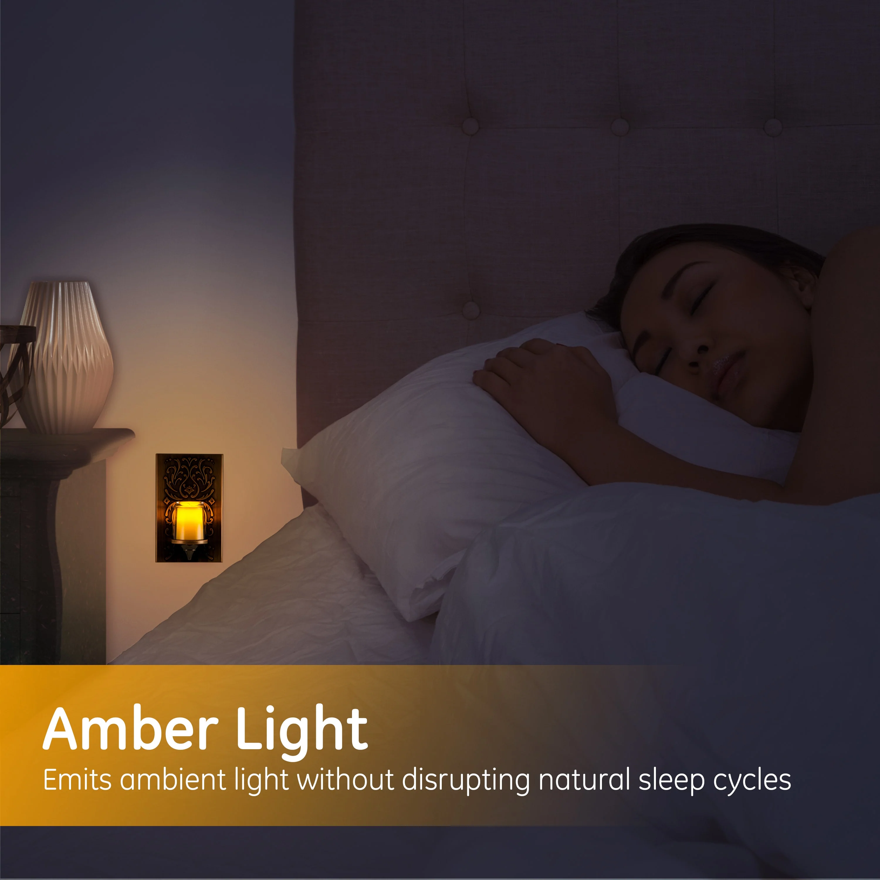 GE CandleLite Light Sensing LED Night Light, Oil-Rubbed Bronze - Image 4