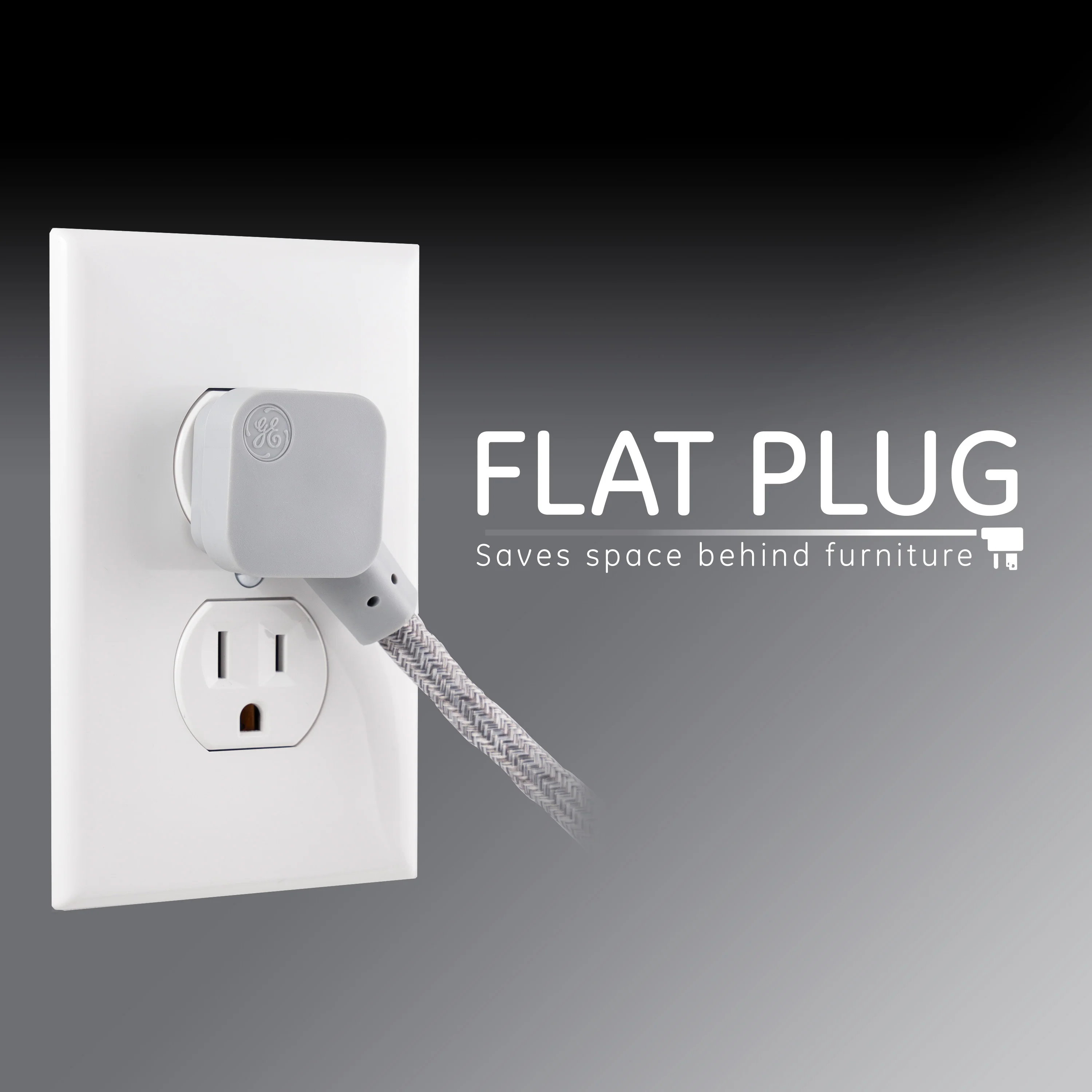GE Designer 3-Outlet Mini Cord, Gray - Image 4
