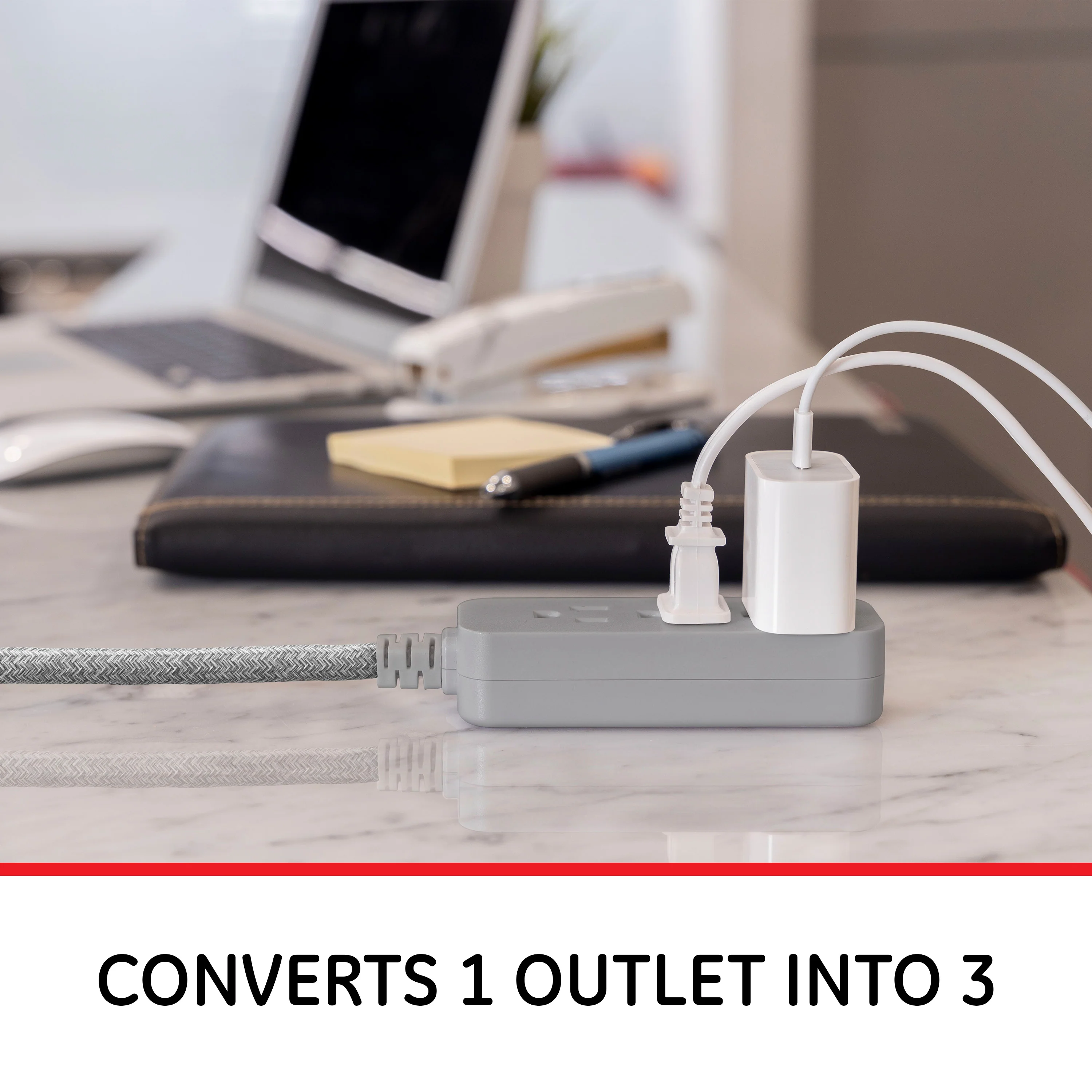 GE Designer 3-Outlet Mini Cord, Gray - Image 6