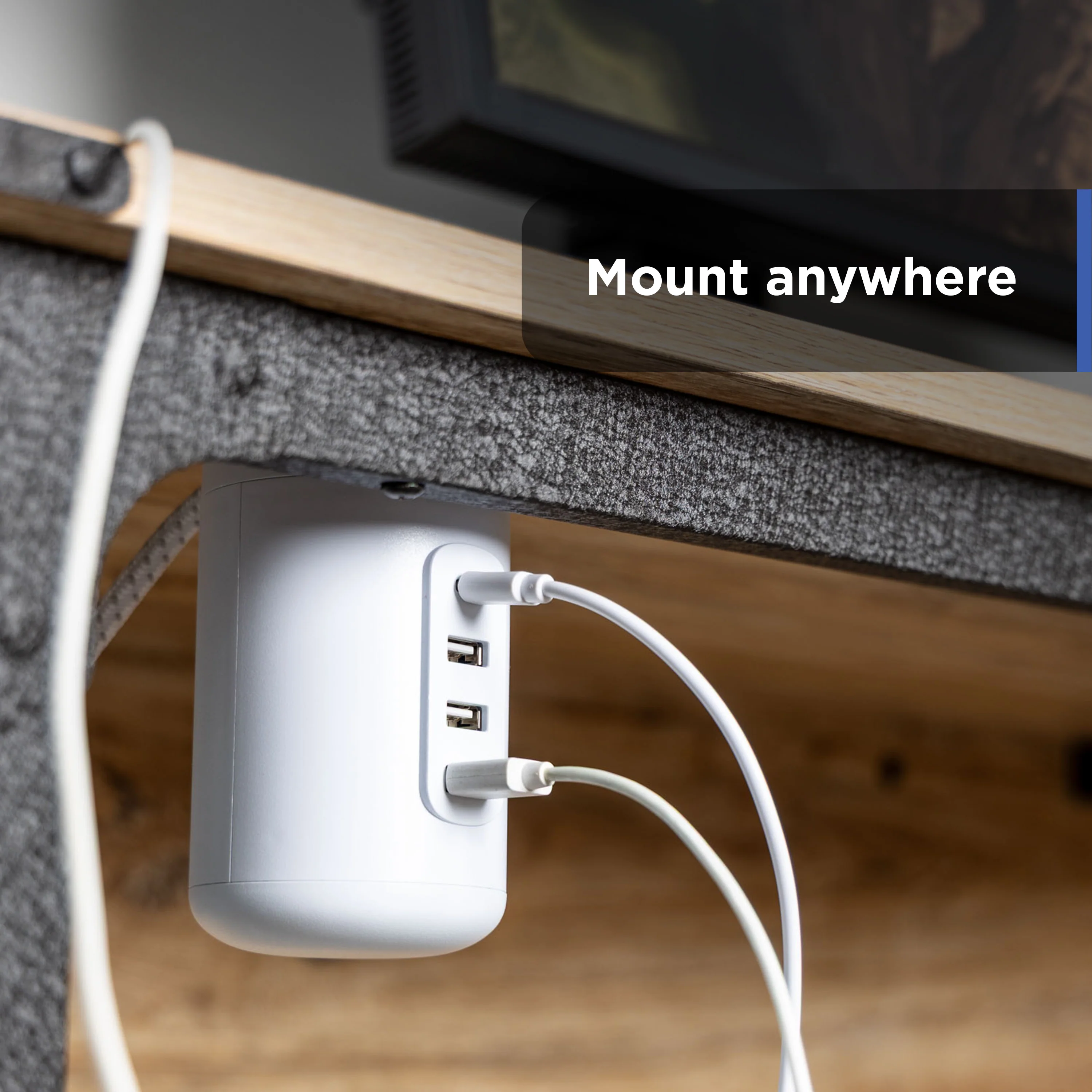 GE USB Desktop Charging Station, White - Image 4