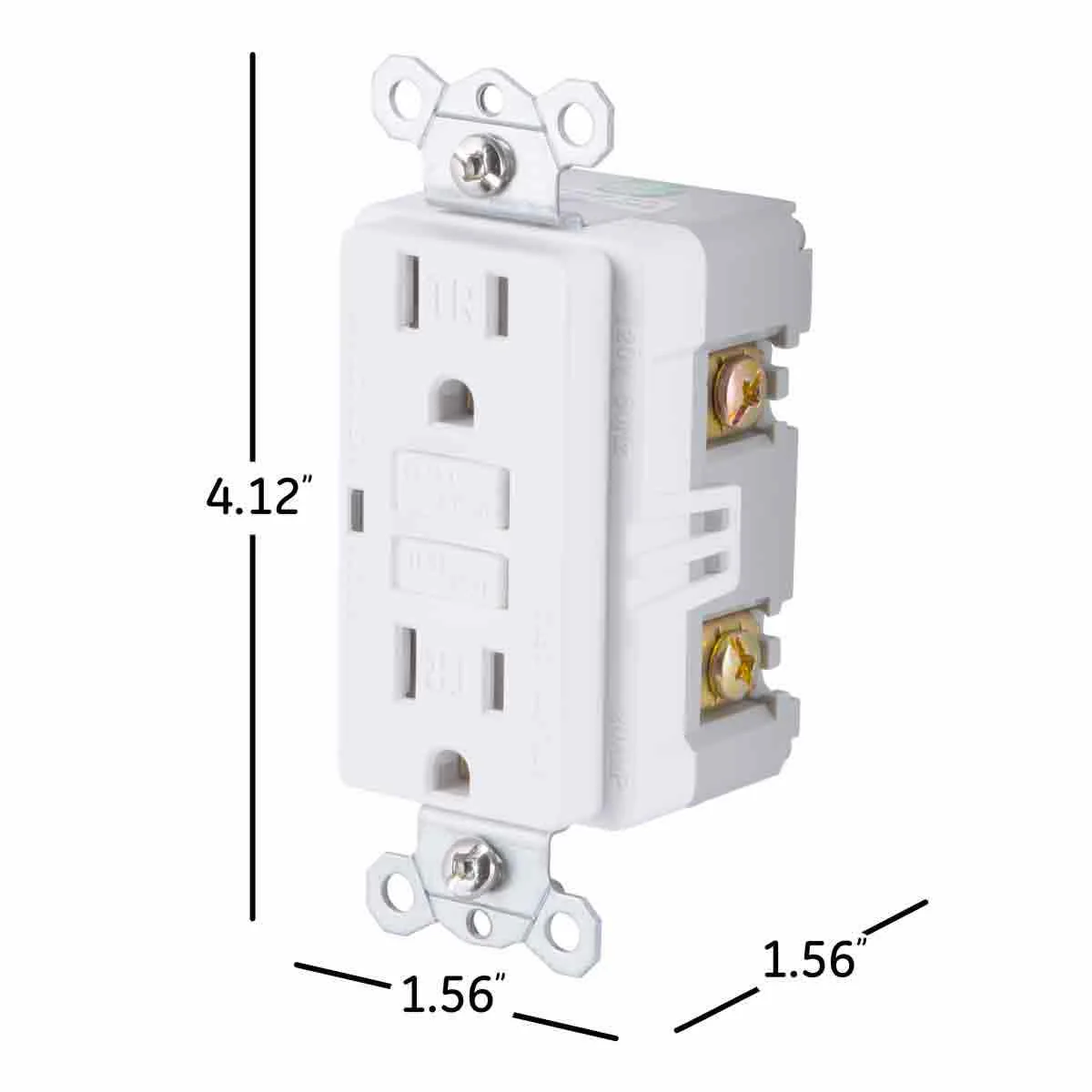 GE GFCI Tamper Resistant Receptacle with LED Indicator, White - Image 5
