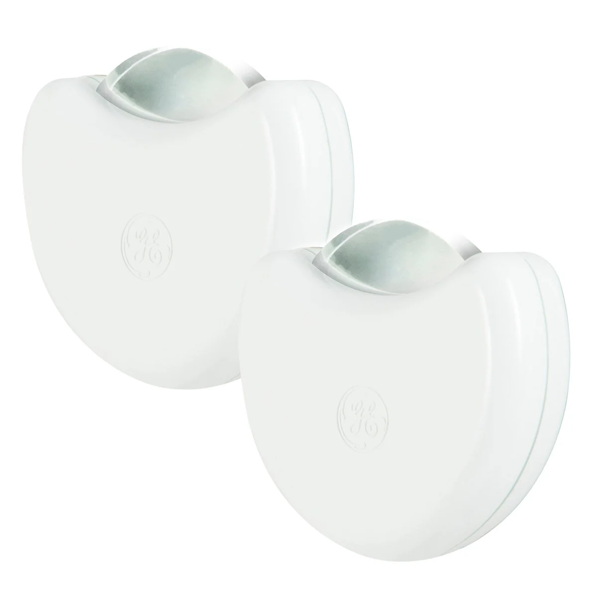 GE Half-Moon Light Sensing LED Night Light, 2 Pack, White - Image 2