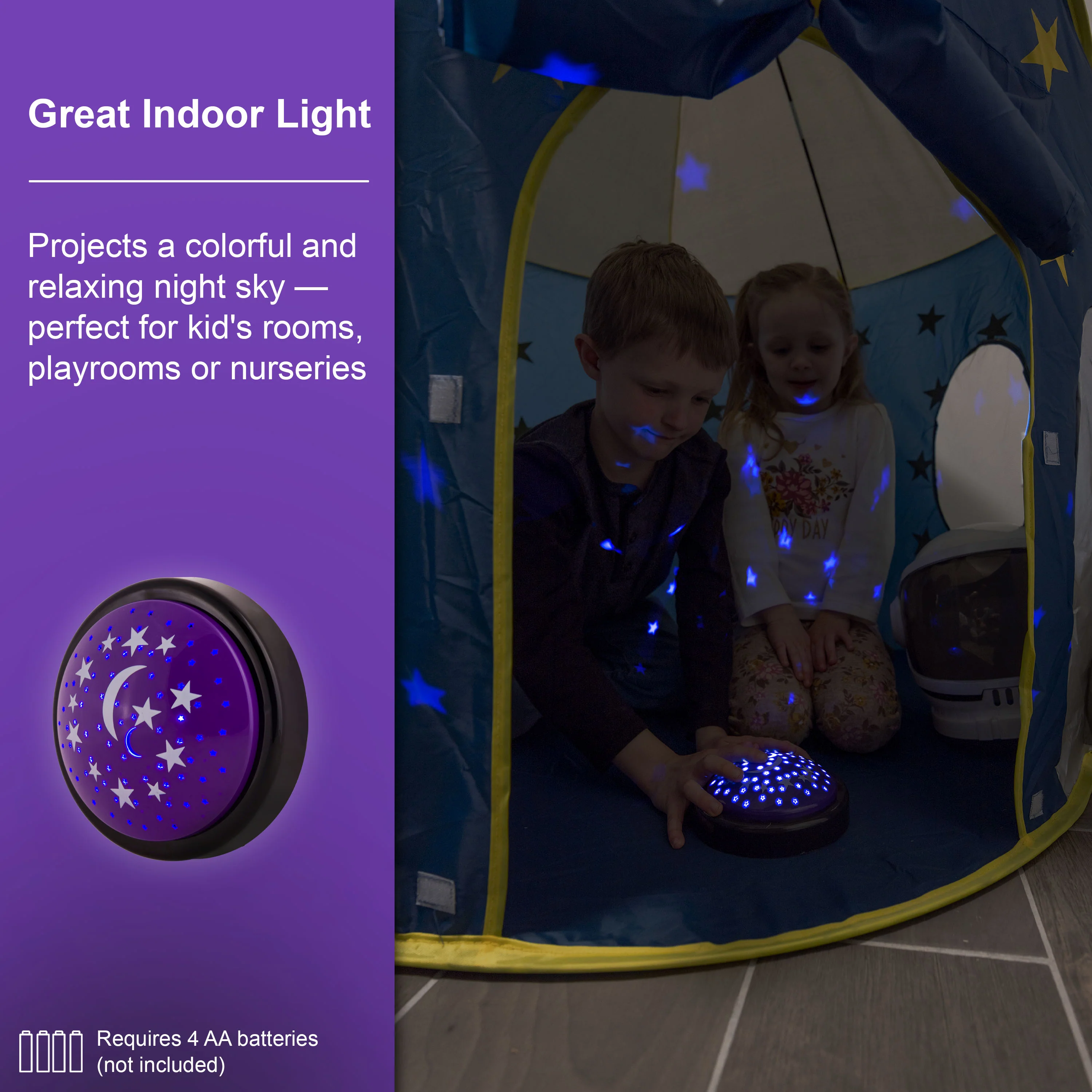 GE LED Moon and Star Projector Night Light - Image 2