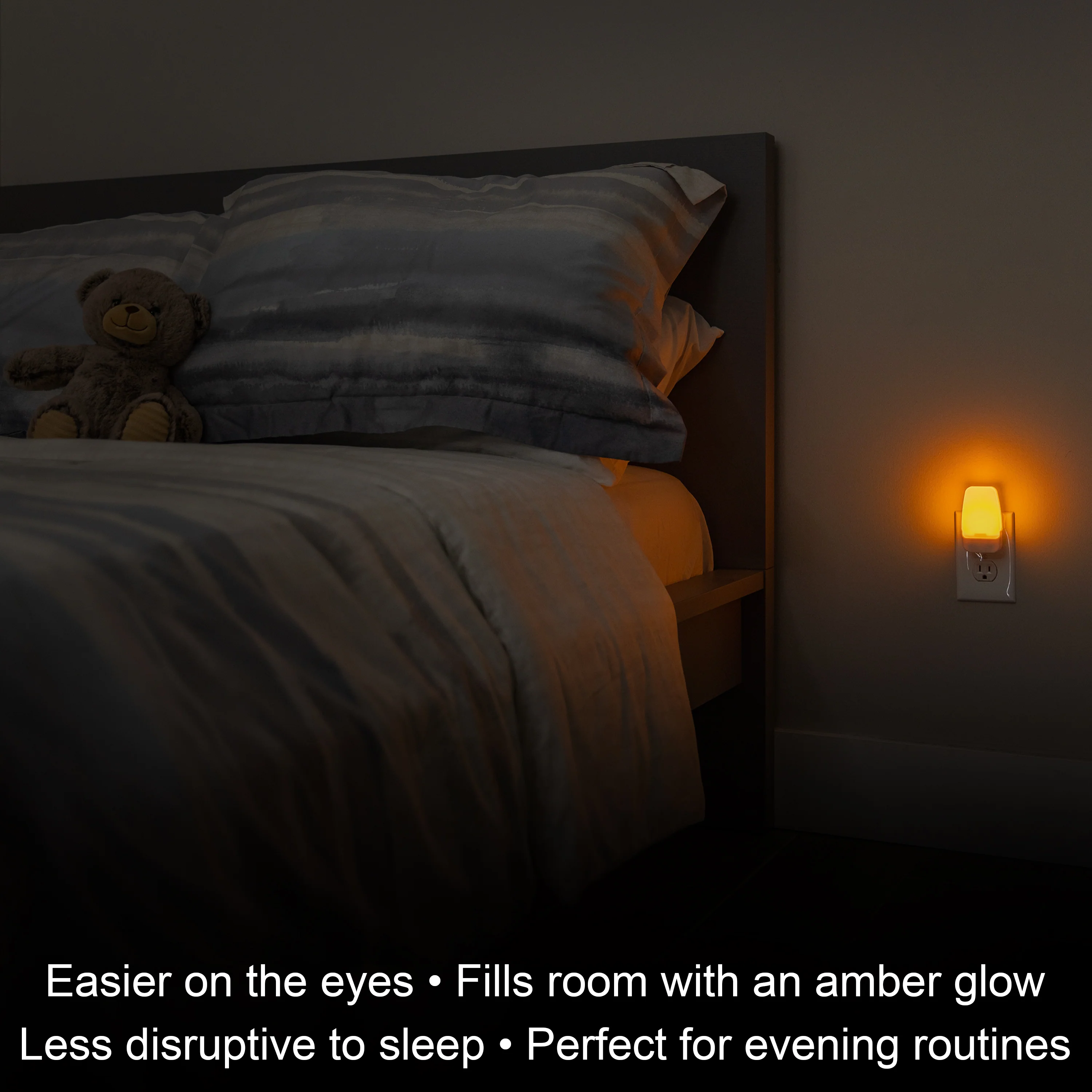 GE Light Sensing LED Night Light, 4 Pack, Amber - Image 6