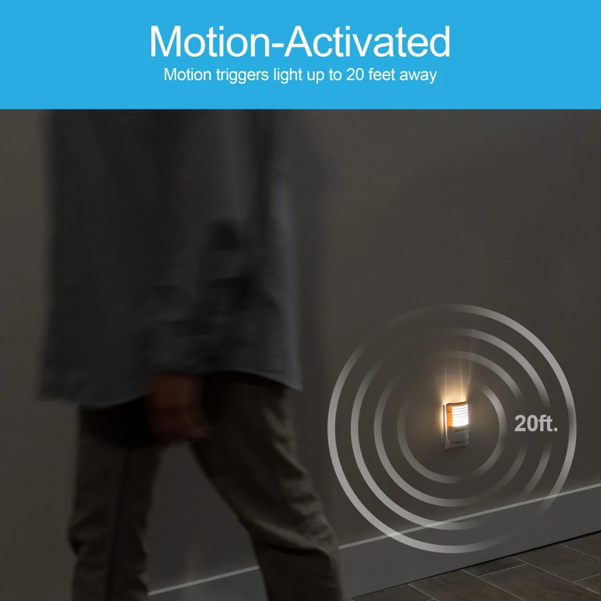 GE Motion Sensing Dimmable LED Night Light, White - Image 5