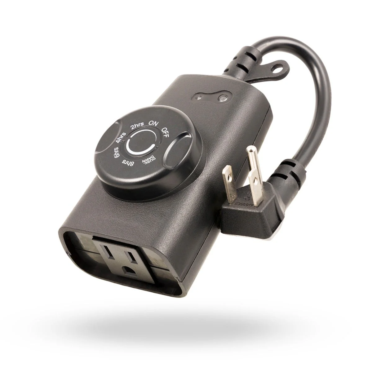 GE Outdoor 1-Outlet Photocell Timer, Black - Image 2