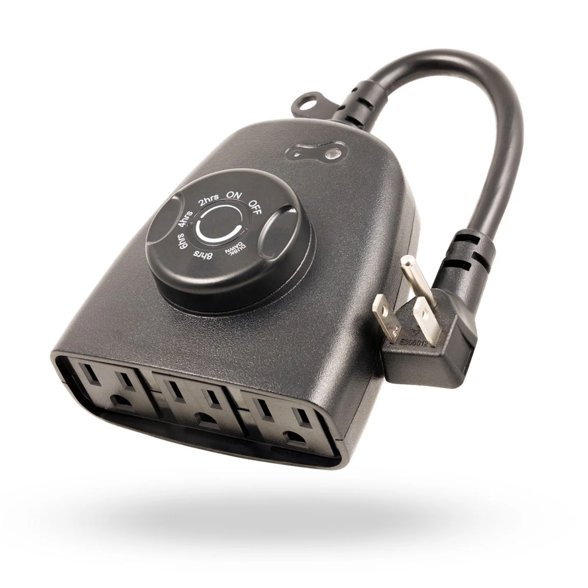 GE Outdoor 3-Outlet Photocell Timer, Black - Image 2
