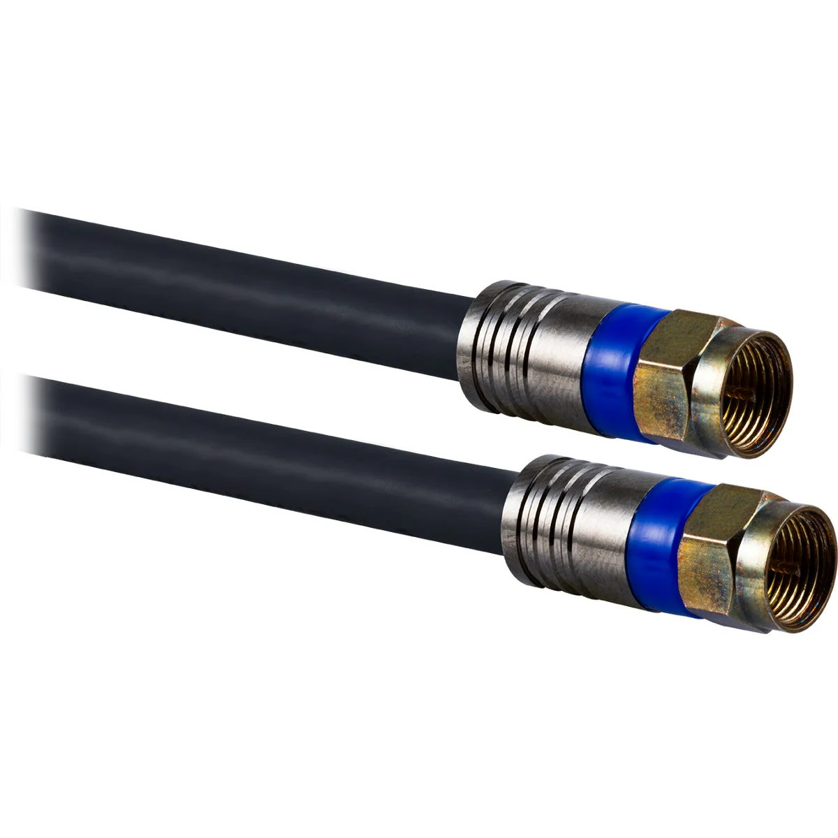 GE Pro 25ft. Quad-Shield RG6 Coaxial Cable, Black - Image 3
