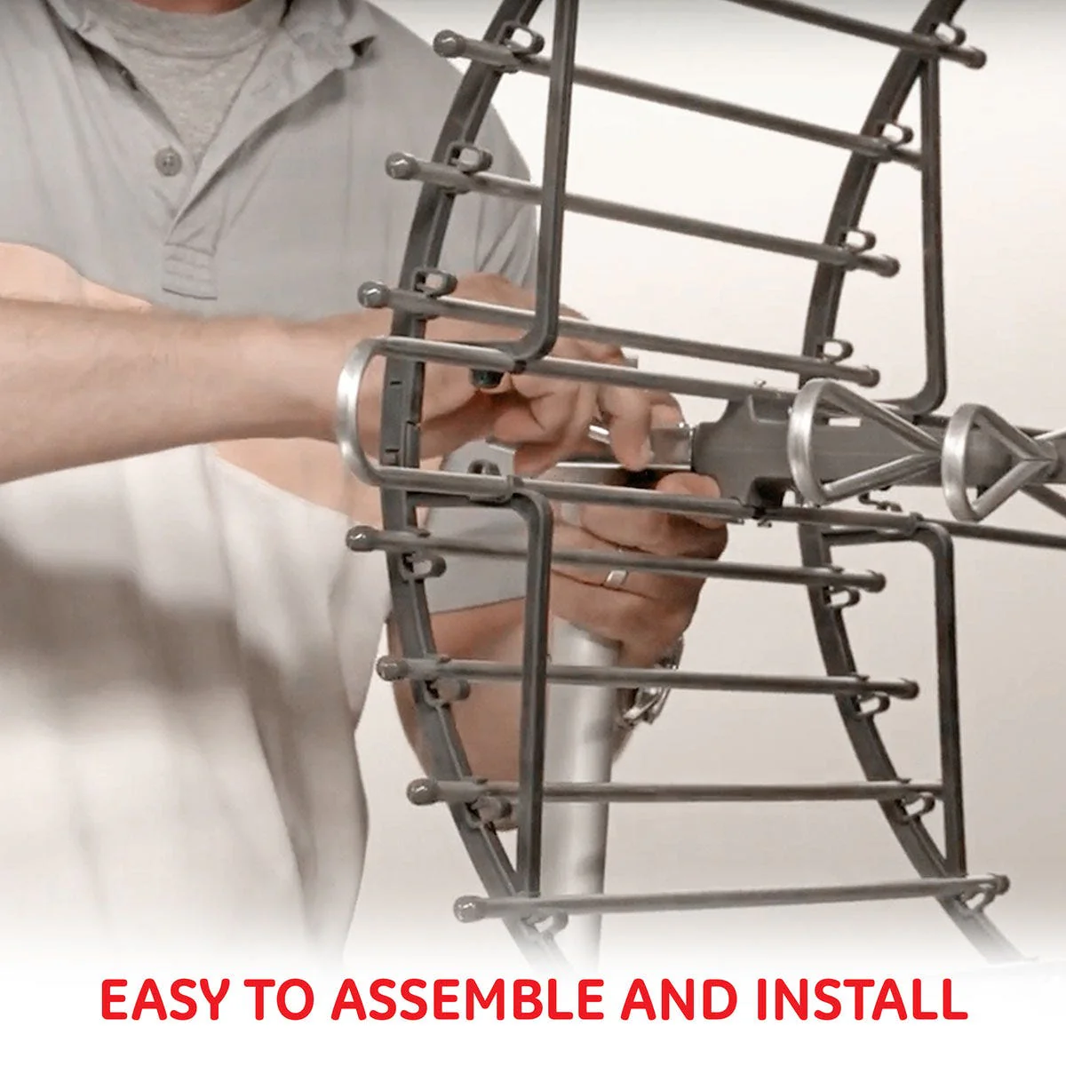 GE Pro Attic Mount HD Antenna, Gray - Image 8