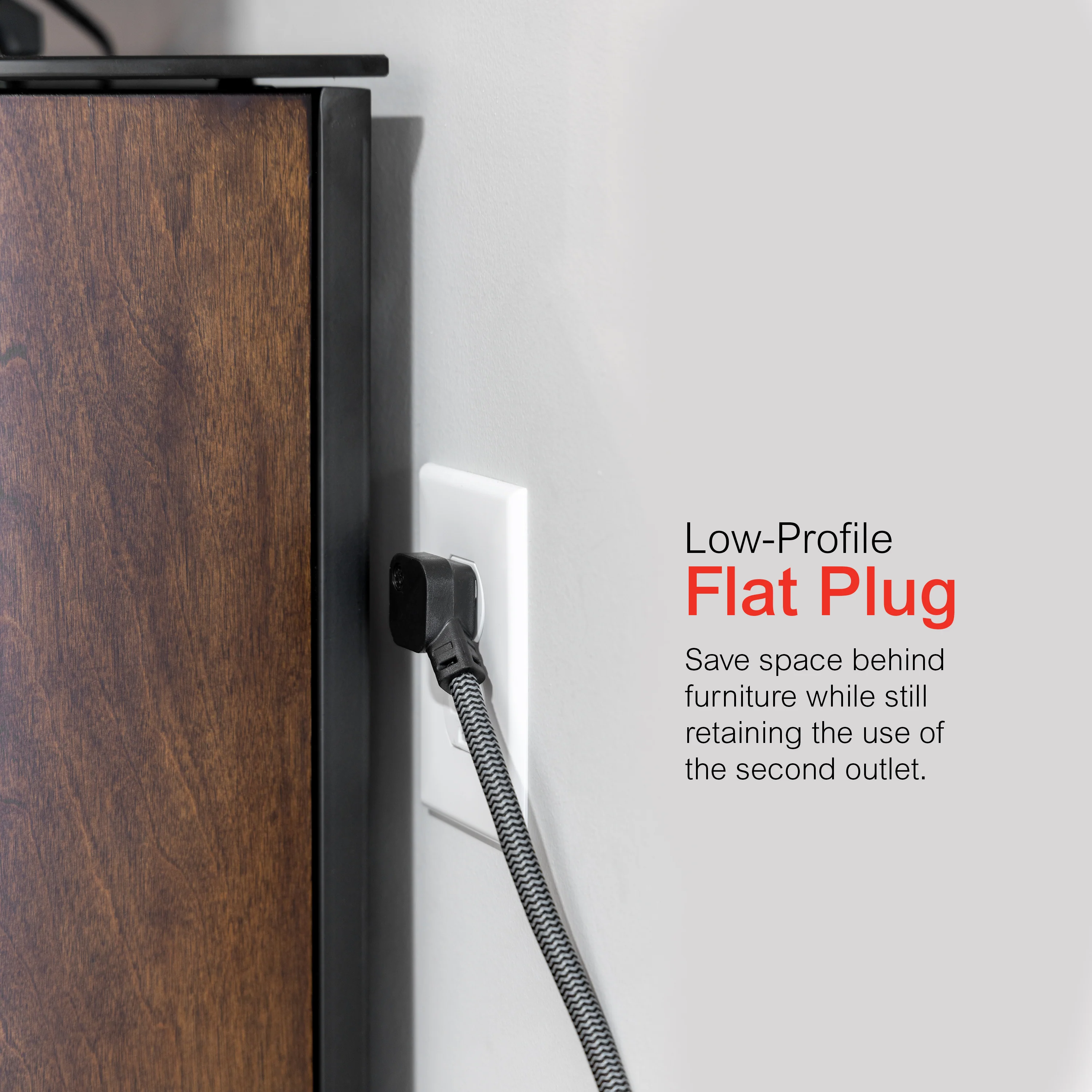 GE Pro Extension Cord with Surge Protection, 15ft., 3-Outlet Surge Black/Gray - Image 5