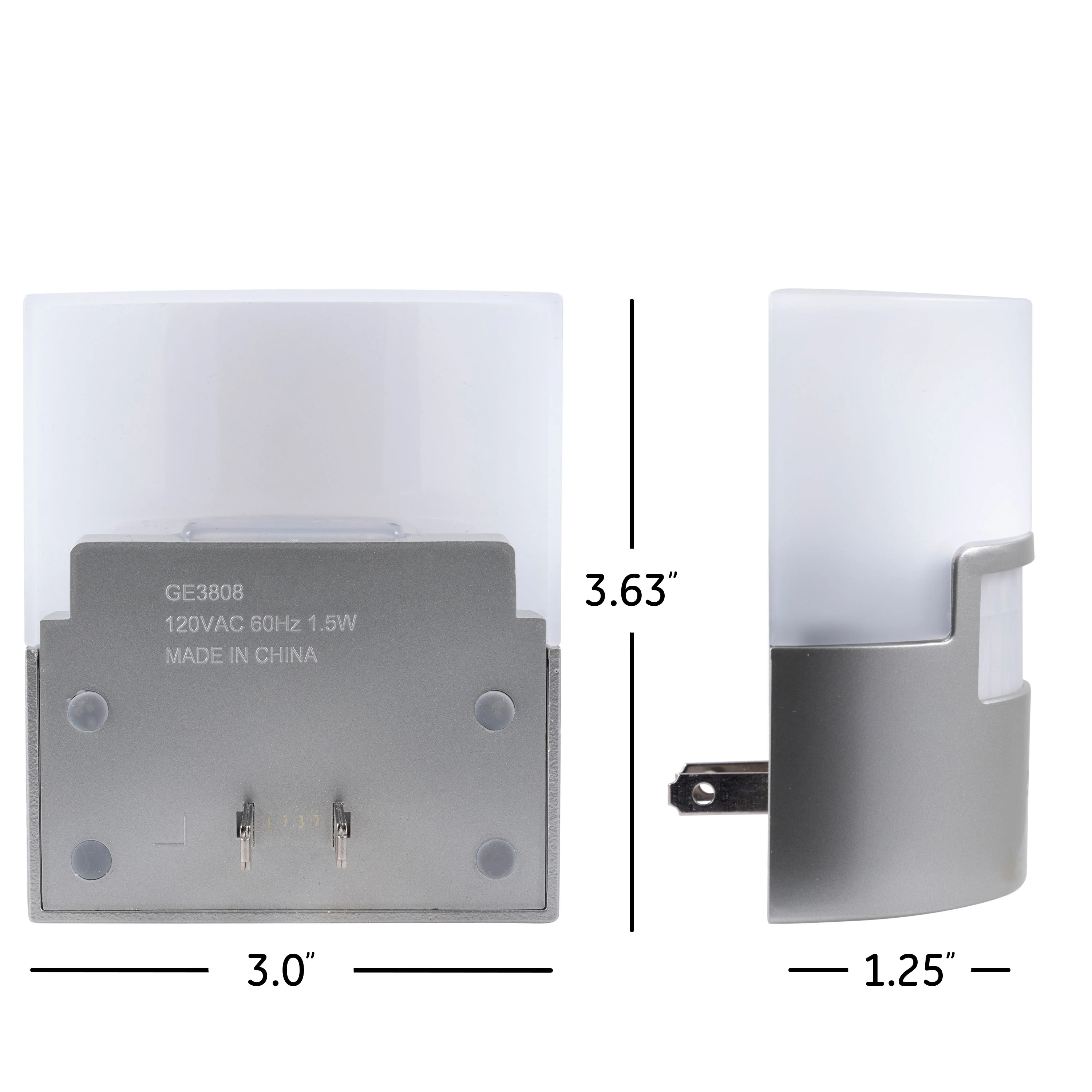 GE UltraBrite Motion Activated LED Night Light, Silver, 2 Pack - Image 7