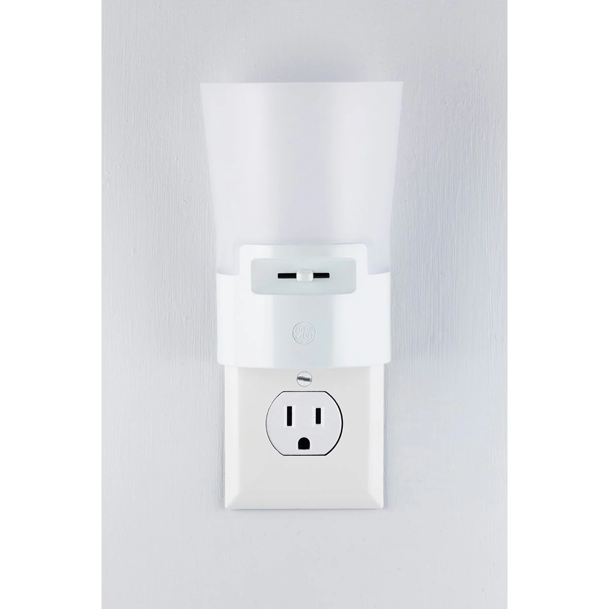 GE UltraBrite Sconce Light Sensing LED Night Light, White - Image 4
