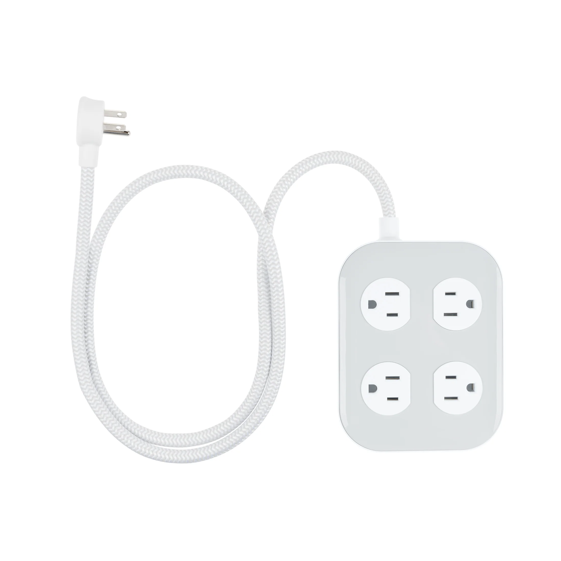 GE UltraPro 10-Outlet Surge Protector, 2100 Joules, 4ft Braided Extension Cord, Flat Plug, Gray/White - Image 8