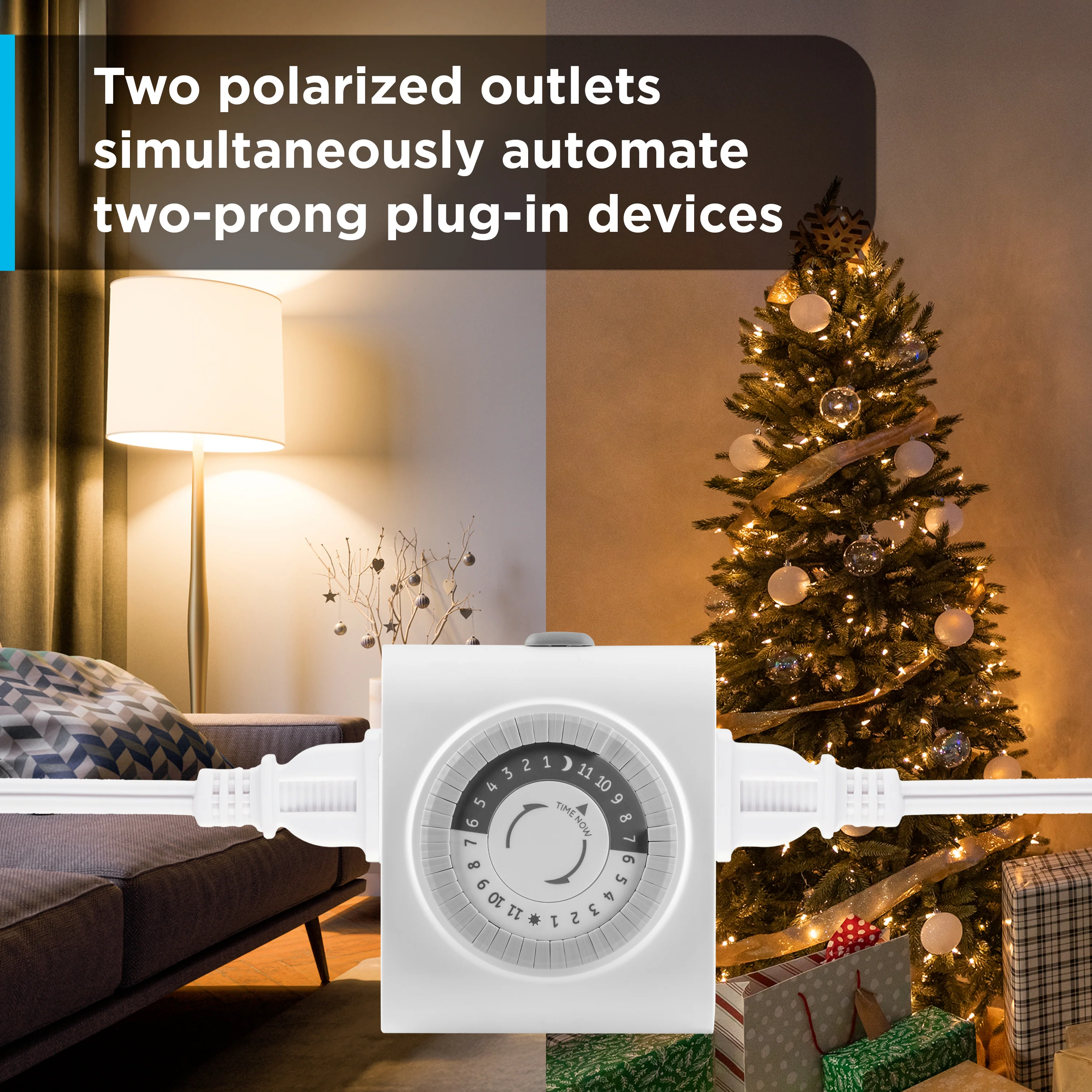 GE UltraPro 2-Outlet Plug-in Mechanical Timer - Image 6