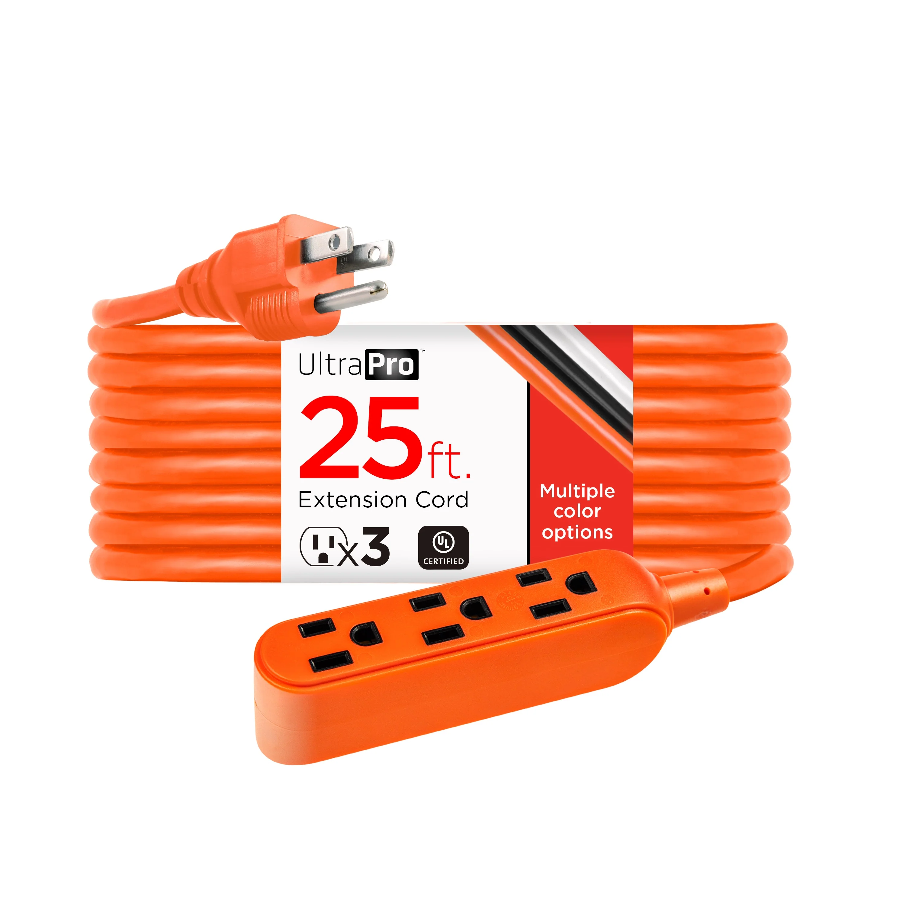 GE UltraPro 25ft. Outdoor Extension Cord, Orange - Image 7