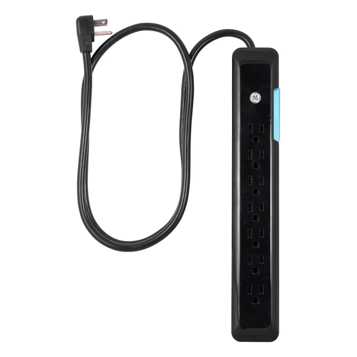 GE UltraPro 7-Outlet 4ft. Surge Protector, Black - Image 2
