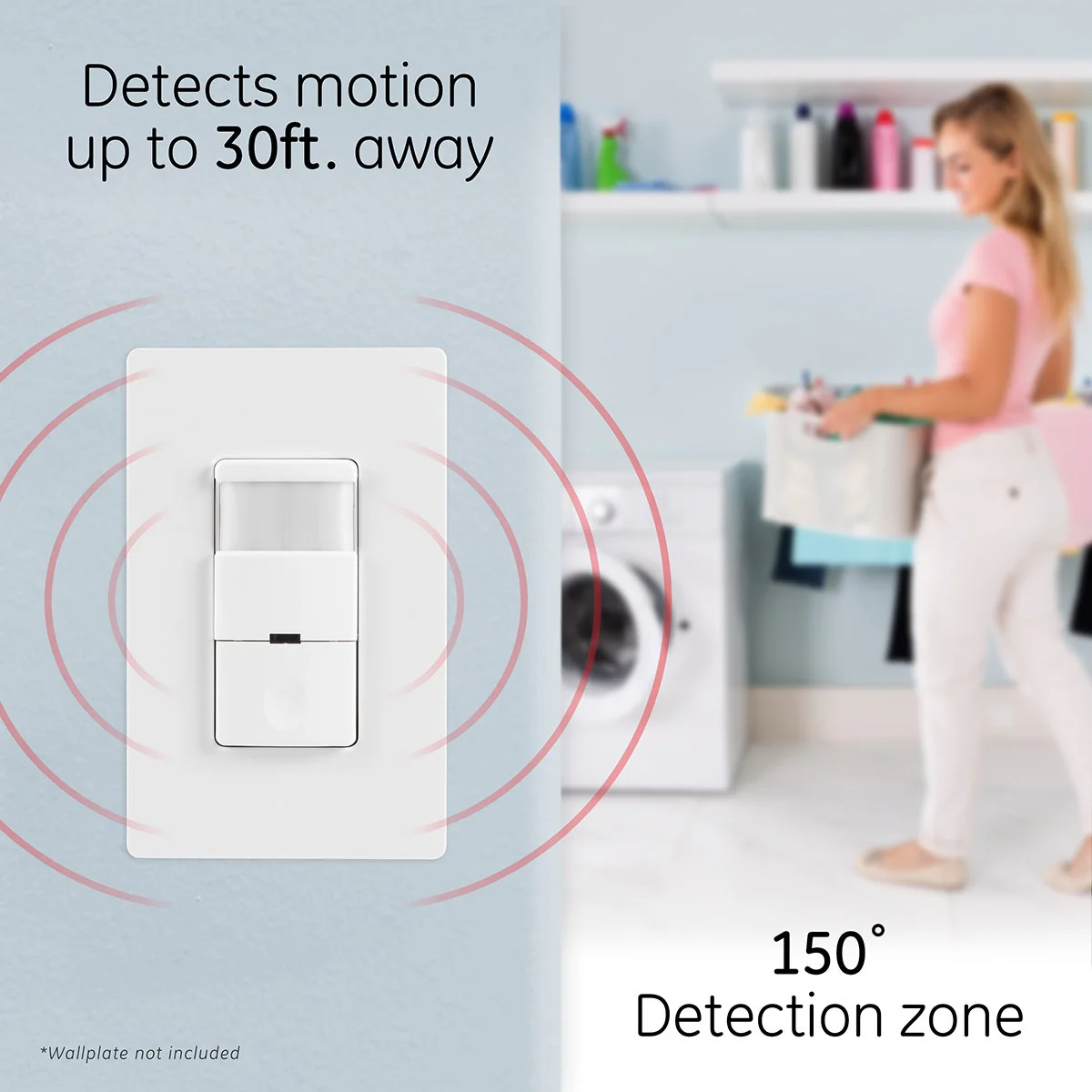 GE UltraPro In-Wall Motion Sensing Switch, White - Image 7