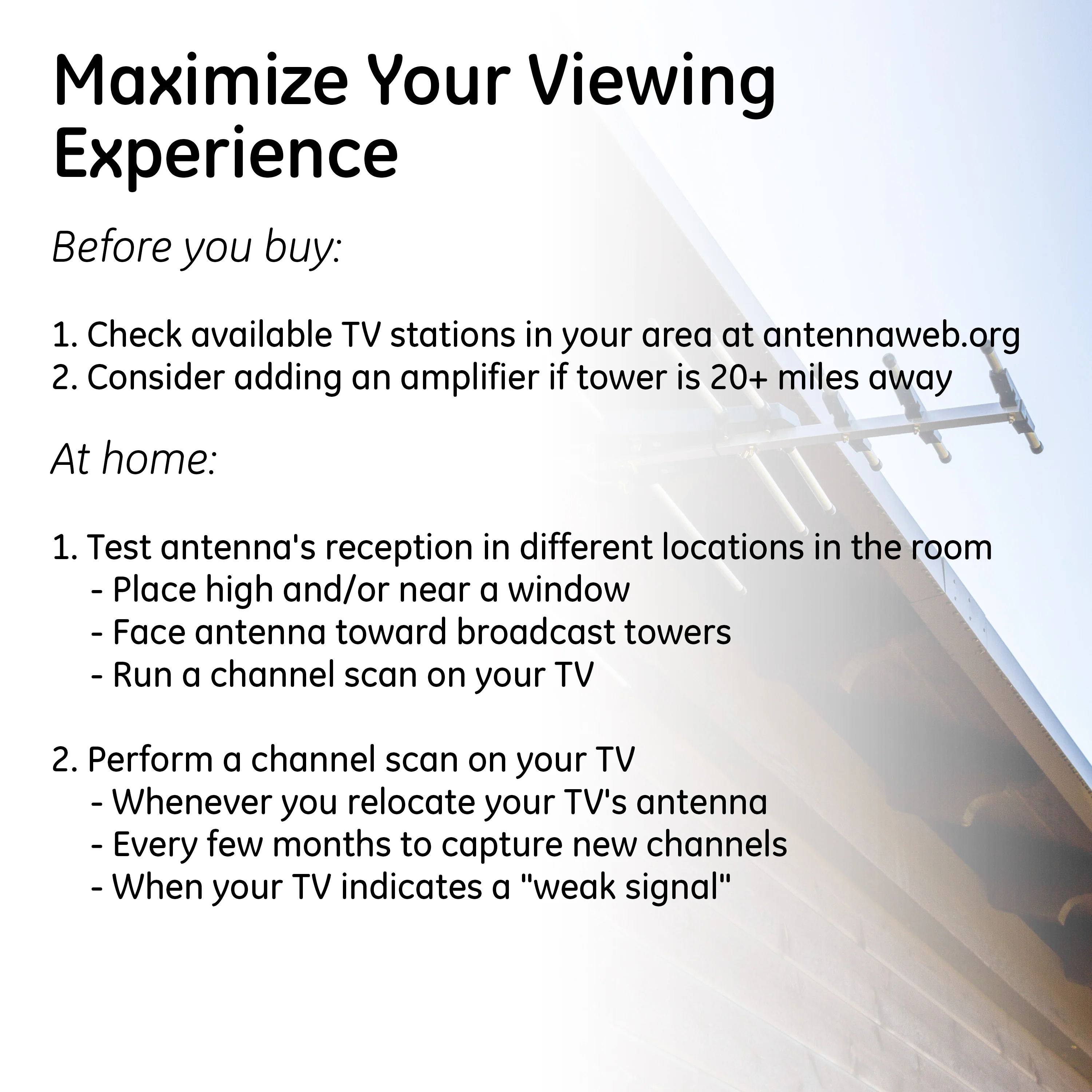 GE UltraPro Outdoor Yagi TV Antenna - Image 13