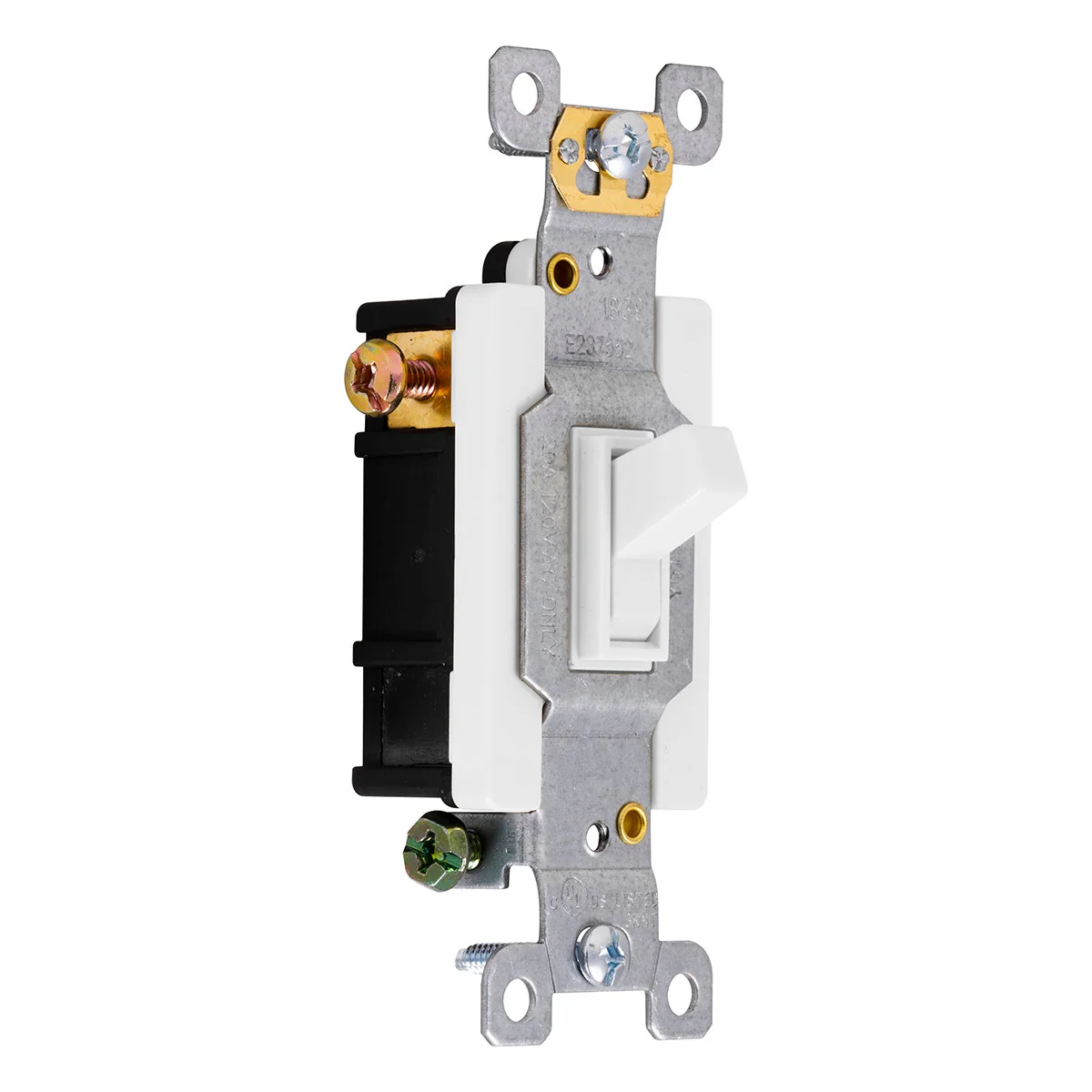 GE UltraPro Single Pole 3-Way Heavy-Duty Toggle Switch, White - Image 3