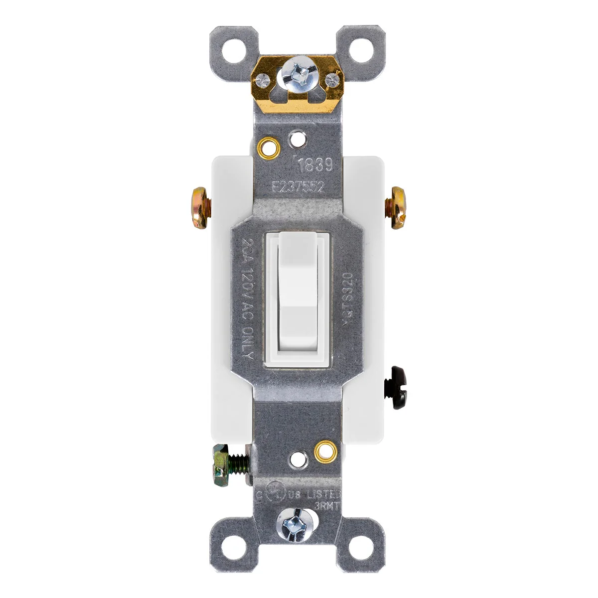 GE UltraPro Single Pole 3-Way Heavy-Duty Toggle Switch, White - Image 4